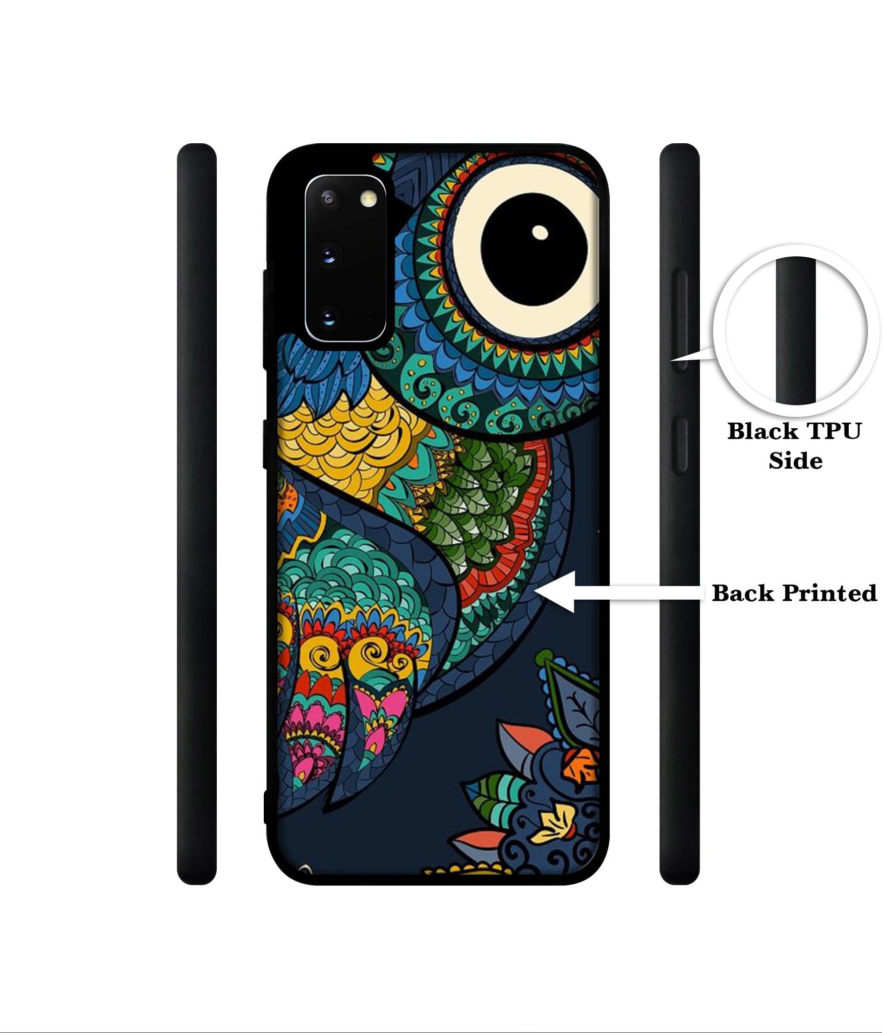 Owl Illustration Designer 2D Printed Back Case Cover for Samsung Galaxy S20 4G / S20 5G