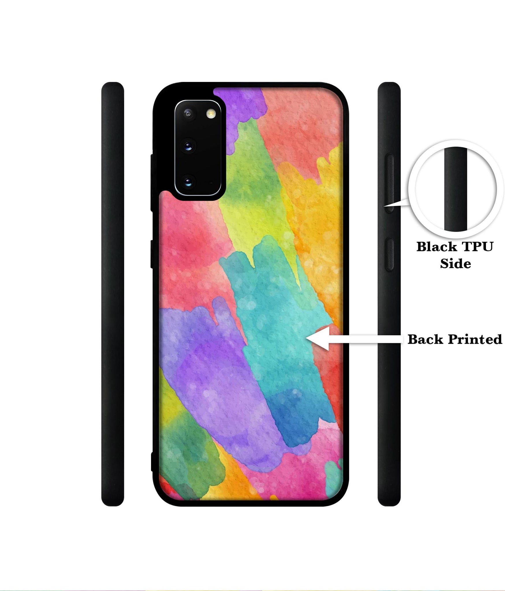 Water Paint Colorful Abstract Designer 2D Printed Back Case Cover for Samsung Galaxy S20 4G / S20 5G