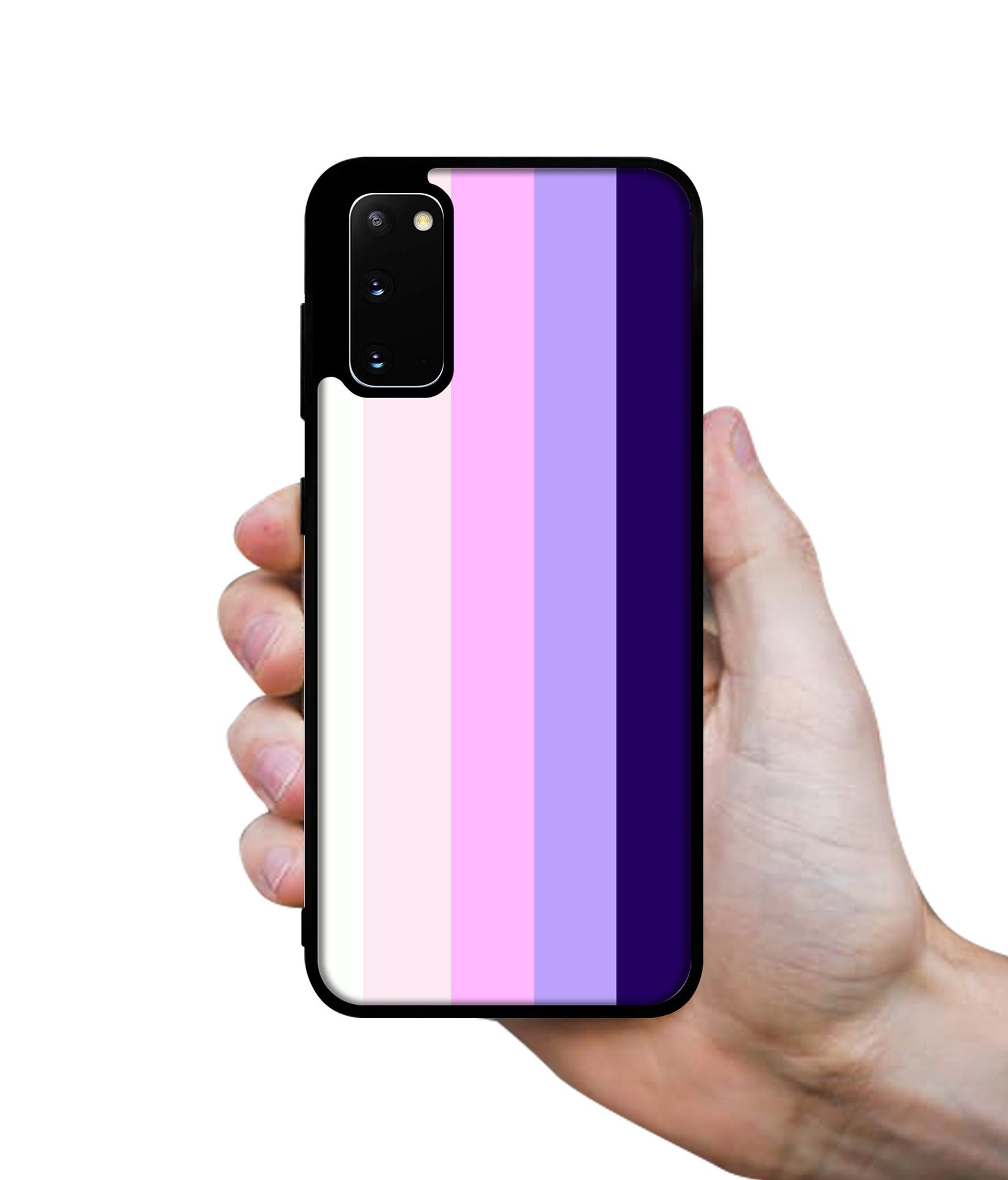 Pink and Purple Lines Designer 2D Printed Back Case Cover for Samsung Galaxy S20 4G / S20 5G