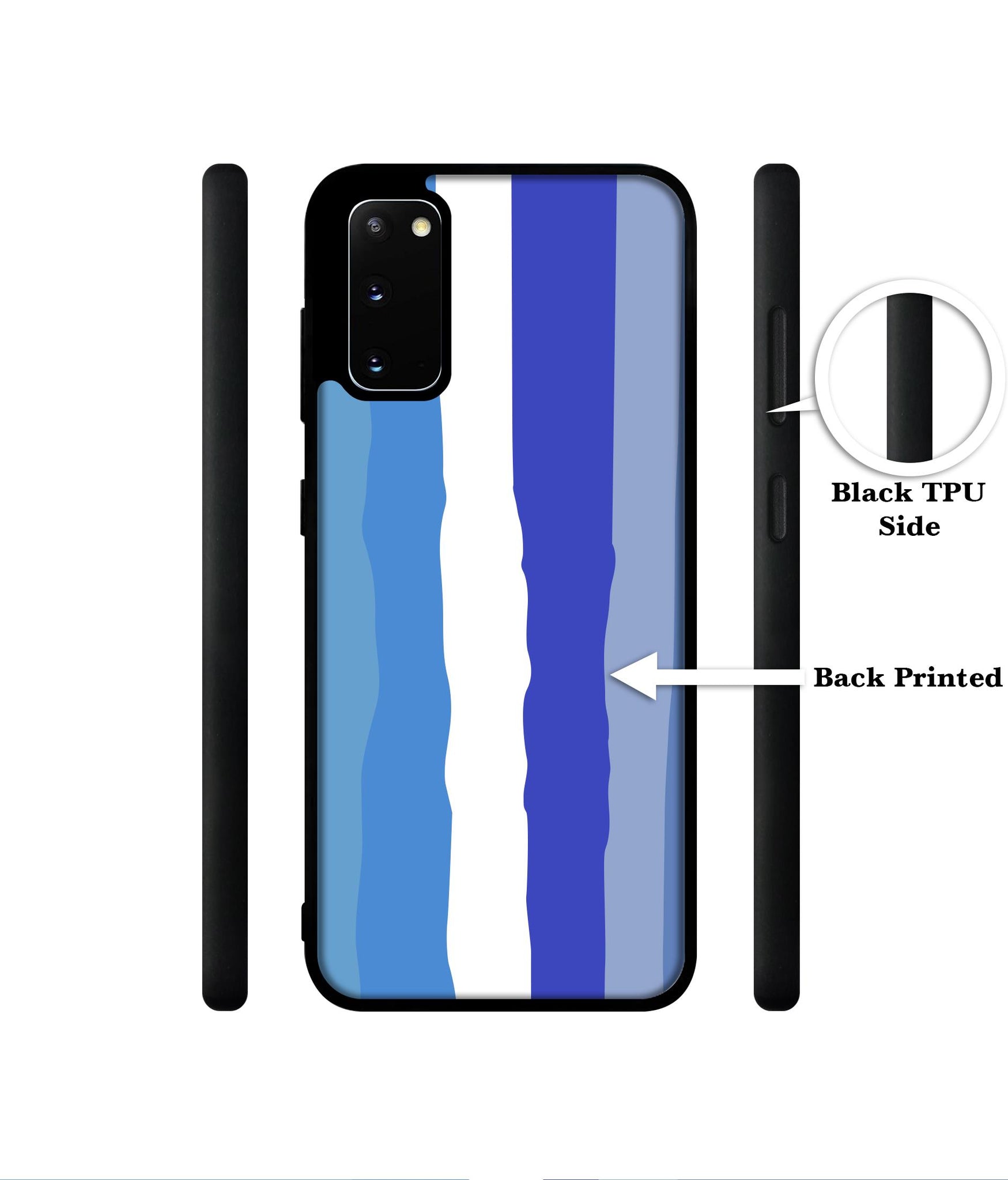 Blue Stripes Rainbow Designer 2D Printed Back Case Cover for Samsung Galaxy S20 4G / S20 5G