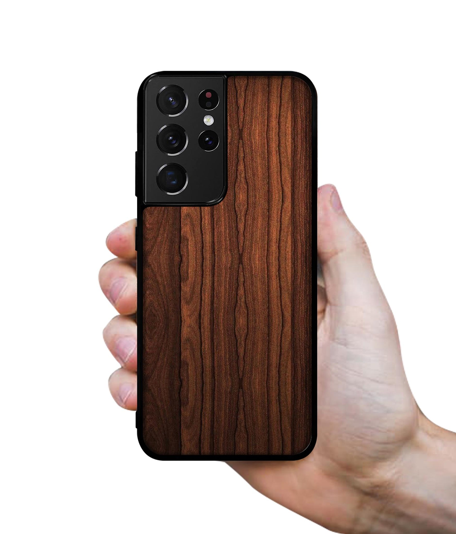 Brown Wooden Texture Designer 2D Printed Back Case Cover for Samsung Galaxy S21 Ultra 5G