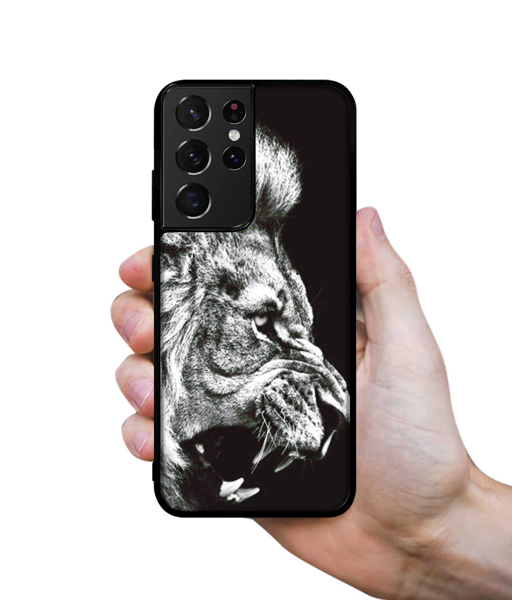 Angry Lion Designer 2D Printed Back Case Cover for Samsung Galaxy S21 Ultra 5G