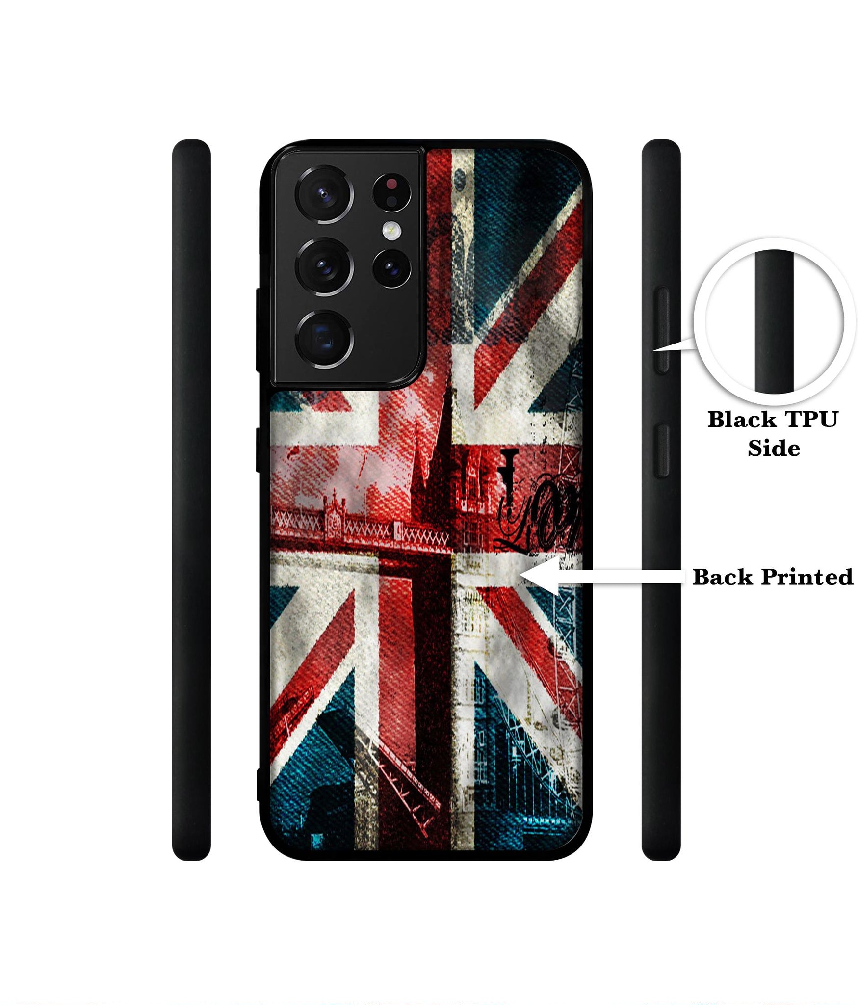 London Flag wallpaper Designer 2D Printed Back Case Cover for Samsung Galaxy S21 Ultra 5G
