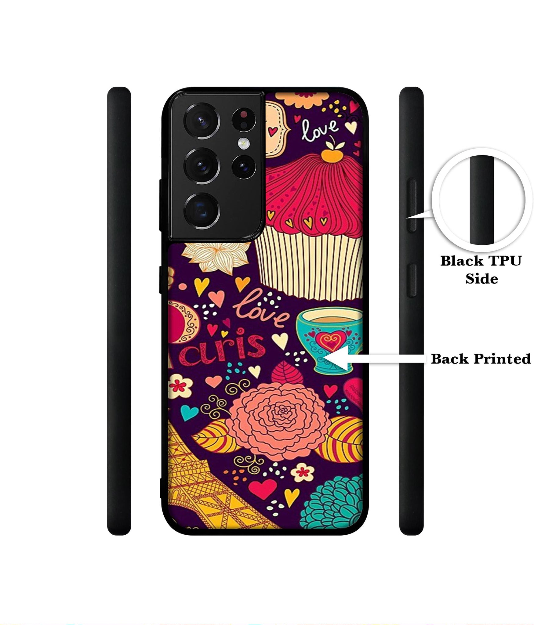 Paris Flower Love Designer 2D Printed Back Case Cover for Samsung Galaxy S21 Ultra 5G
