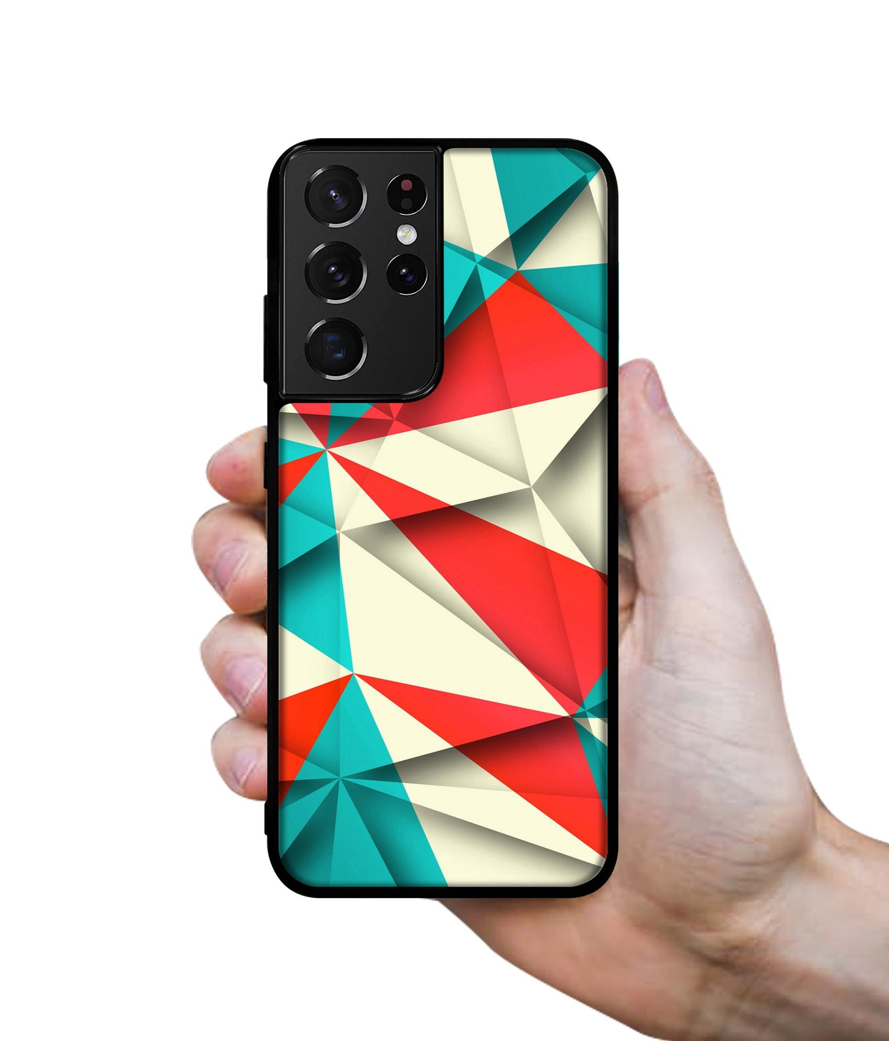 Red Blue White Pattern Designer 2D Printed Back Case Cover for Samsung Galaxy S21 Ultra 5G