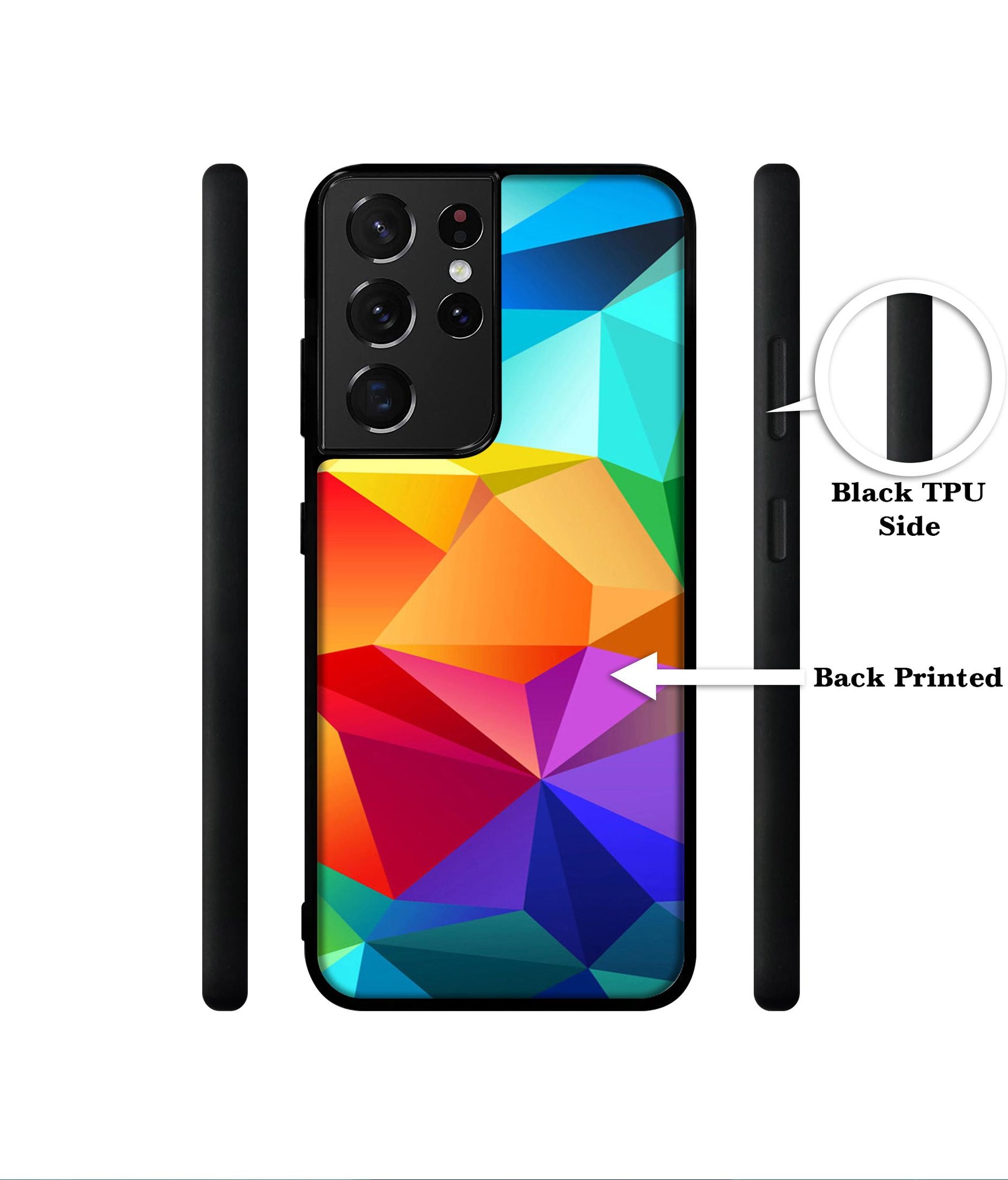 Colorful Pattern Designer 2D Printed Back Case Cover for Samsung Galaxy S21 Ultra 5G