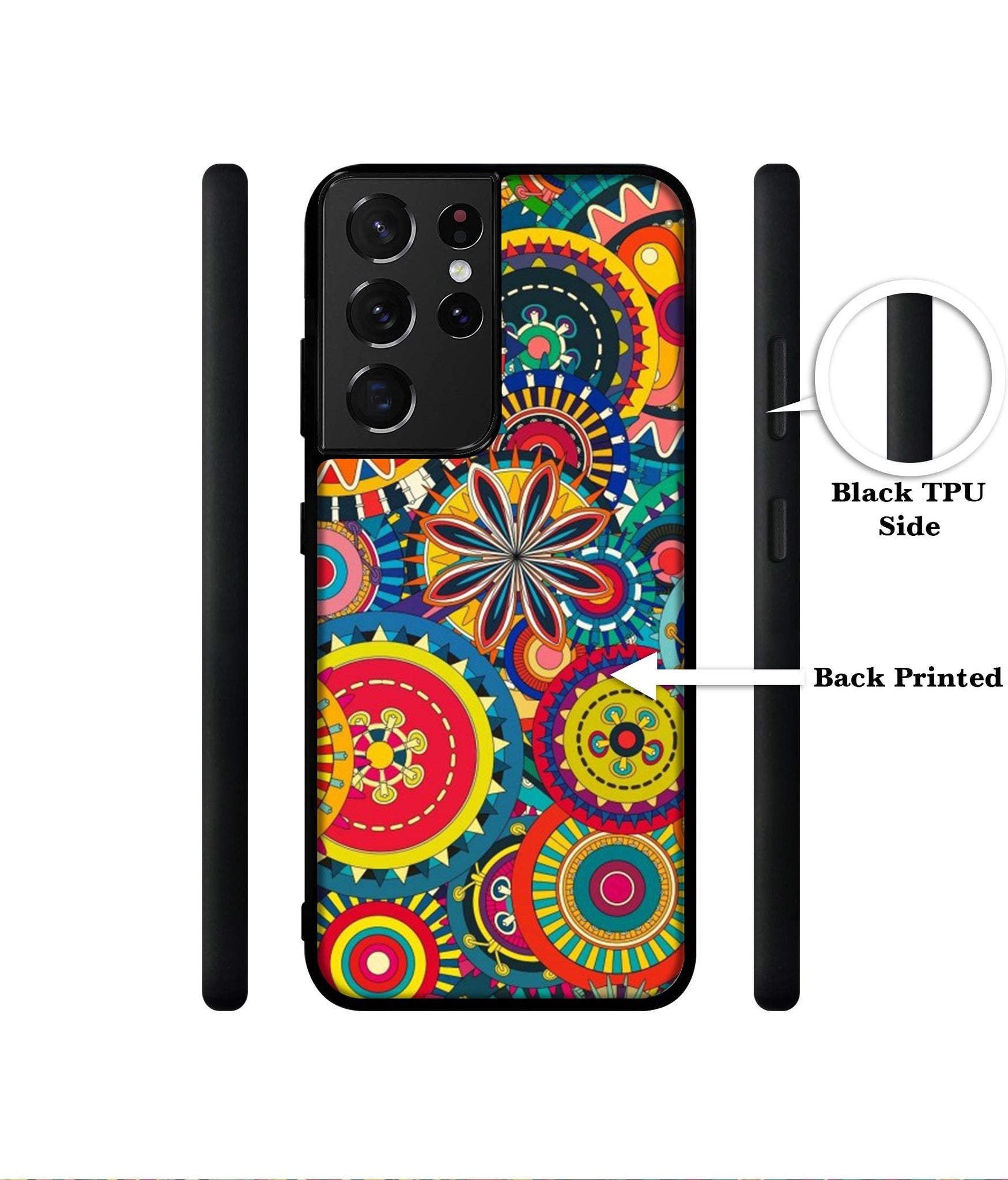 Ring Pattern Print Designer 2D Printed Back Case Cover for Samsung Galaxy S21 Ultra 5G