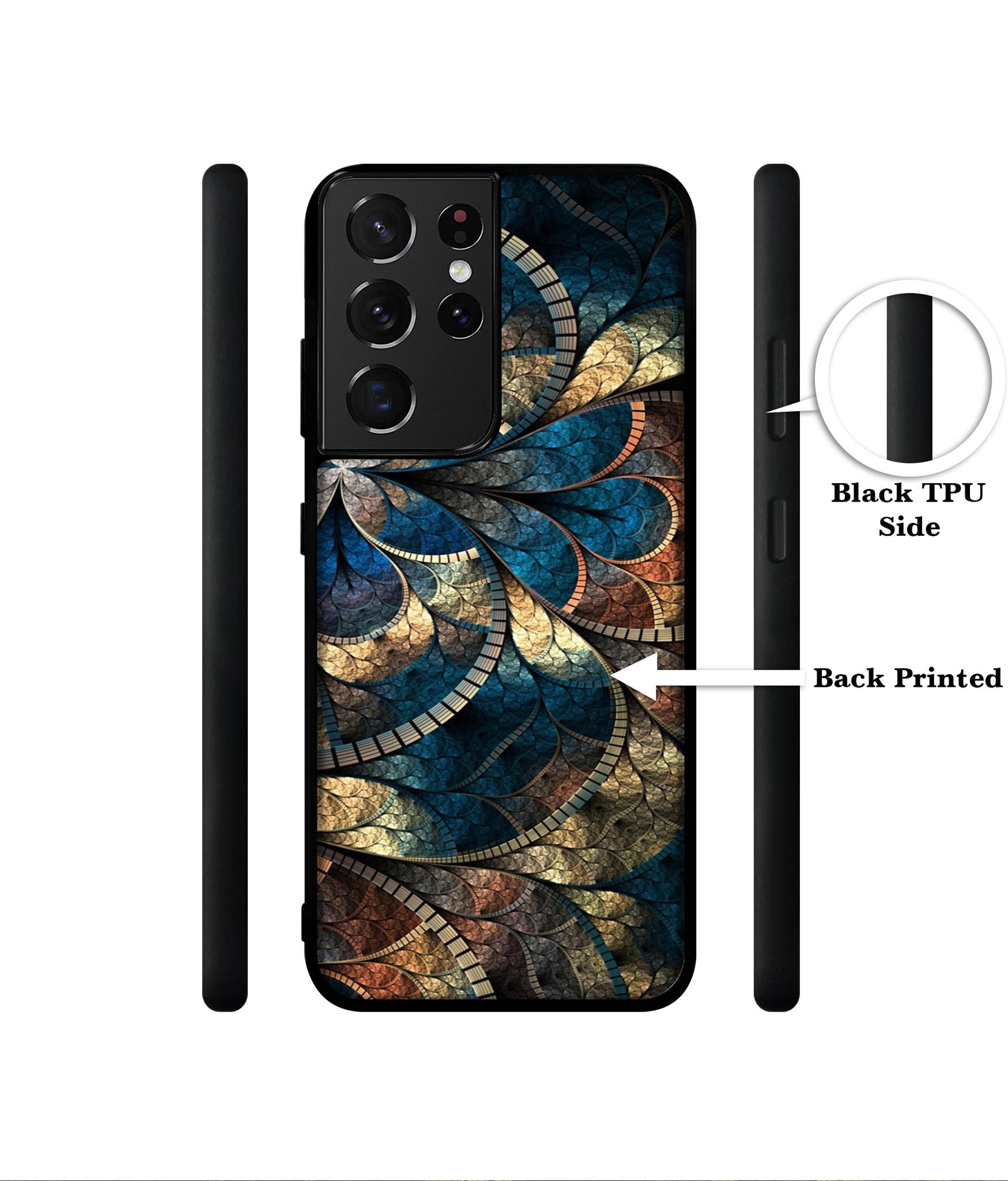 Fractional Pattern Designer 2D Printed Back Case Cover for Samsung Galaxy S21 Ultra 5G