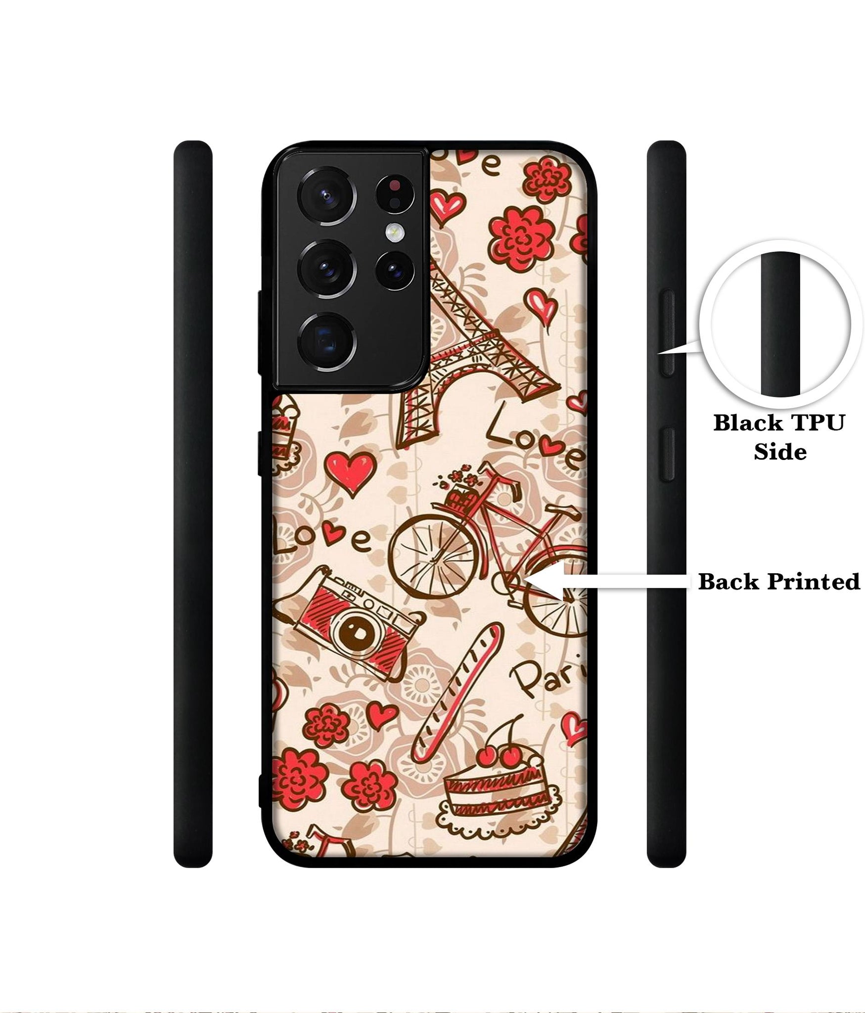 Vintage Paris Designer 2D Printed Back Case Cover for Samsung Galaxy S21 Ultra 5G