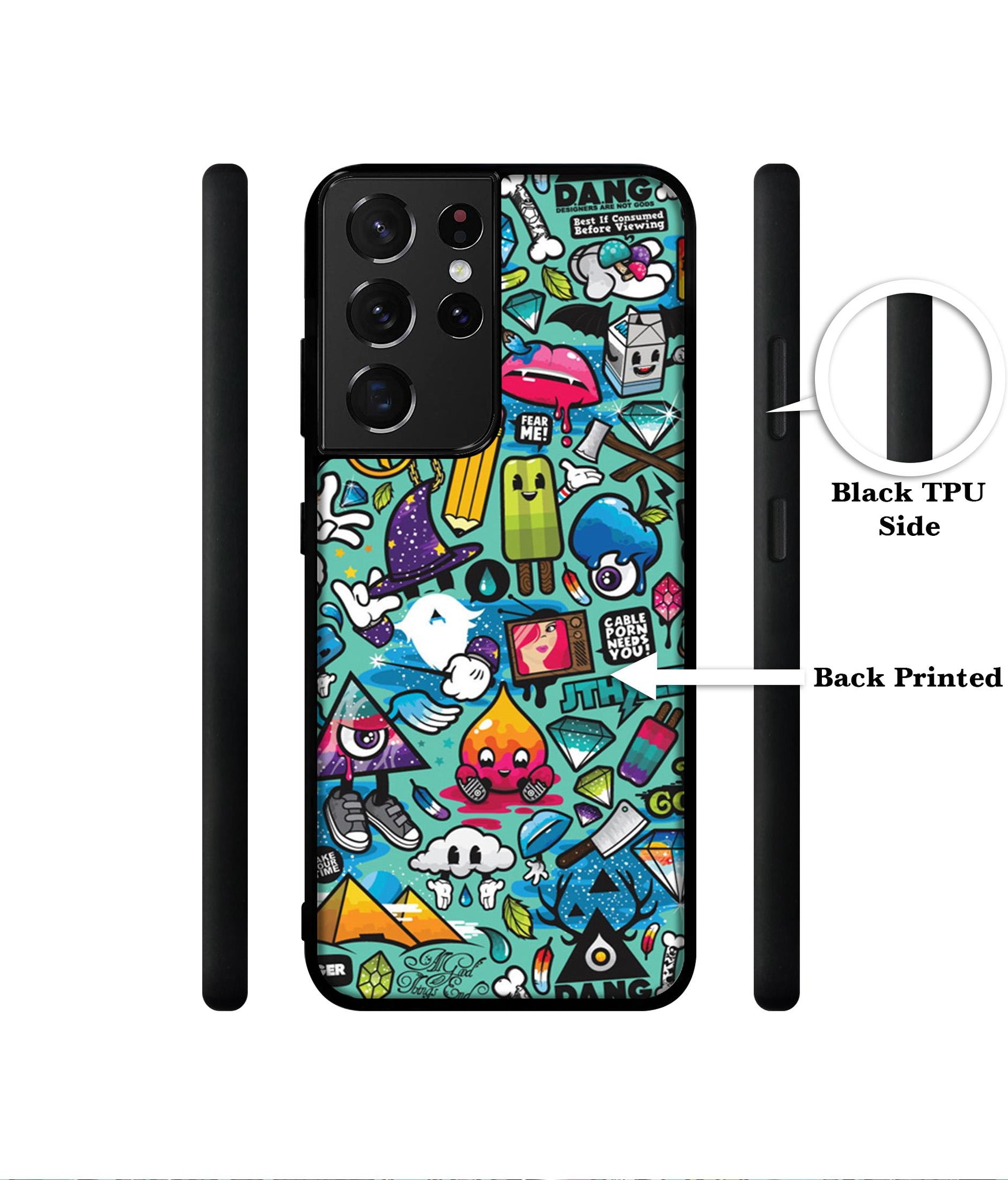 Crazy Designer 2D Printed Back Case Cover for Samsung Galaxy S21 Ultra 5G