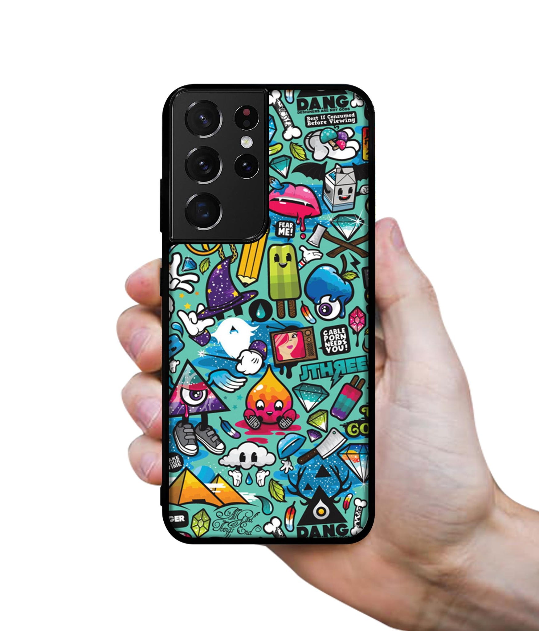 Crazy Designer 2D Printed Back Case Cover for Samsung Galaxy S21 Ultra 5G