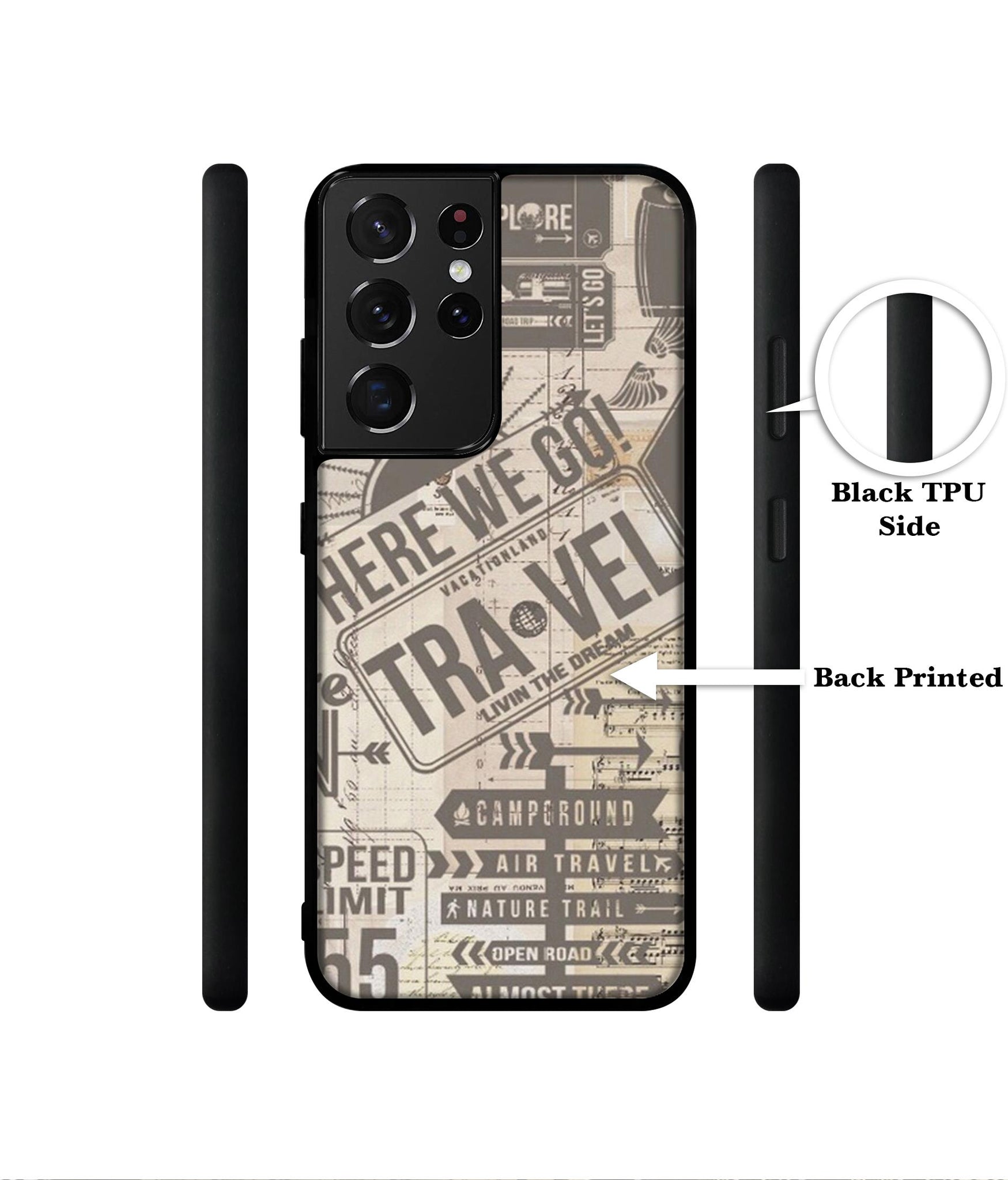 Travel Designer 2D Printed Back Case Cover for Samsung Galaxy S21 Ultra 5G