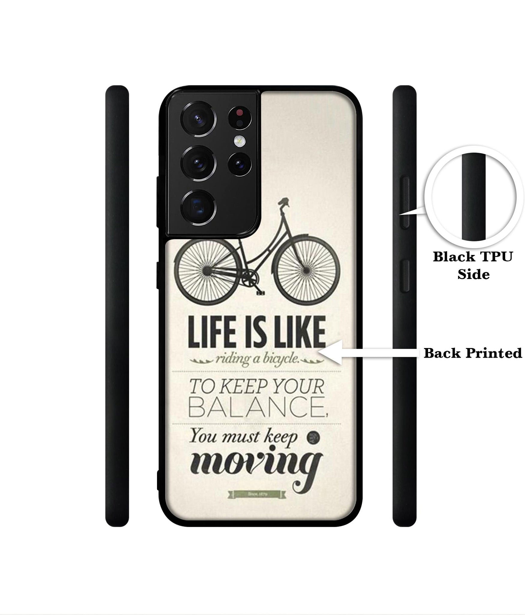 Life is Like Moving Designer 2D Printed Back Case Cover for Samsung Galaxy S21 Ultra 5G
