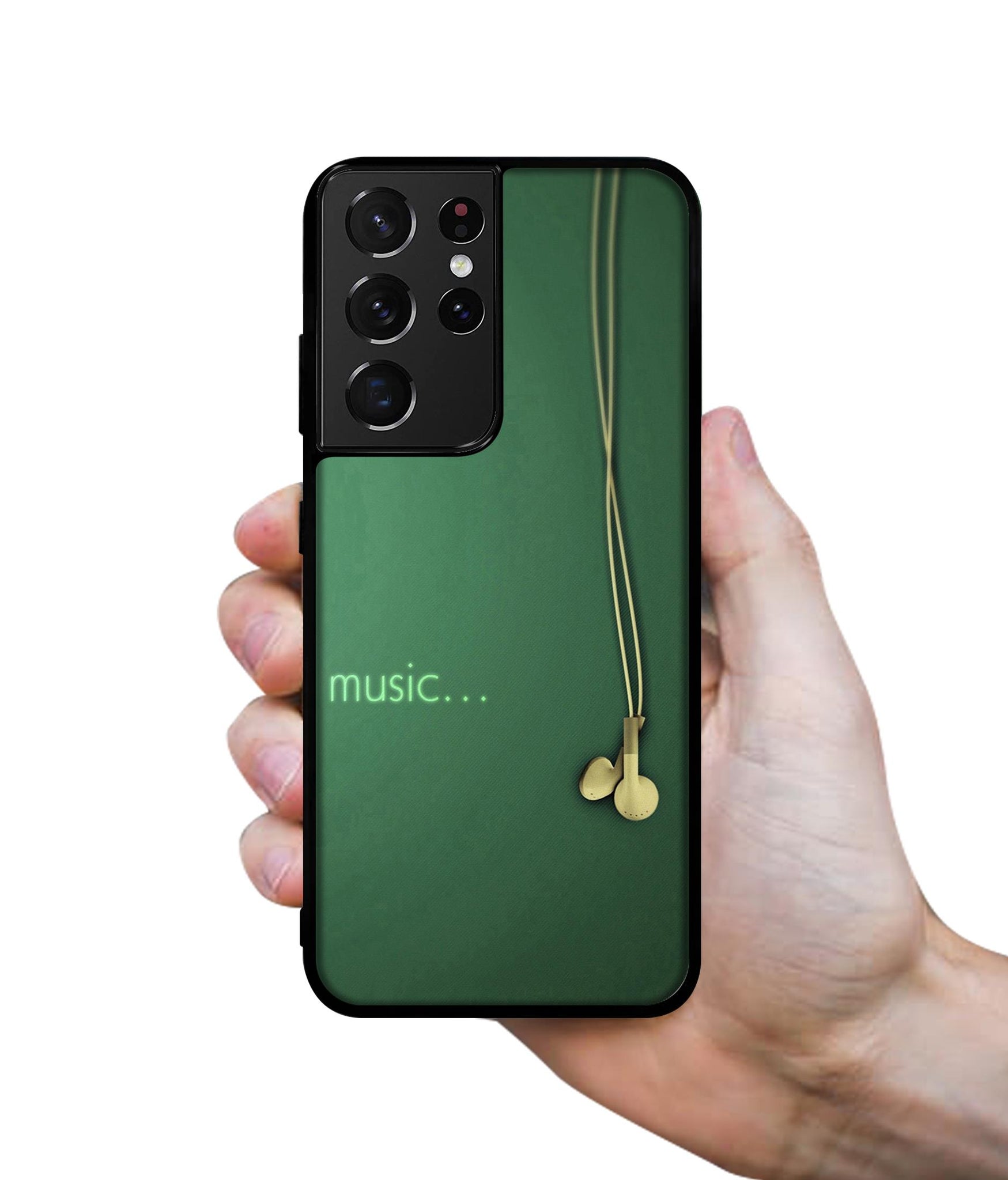 Headphone Music Designer 2D Printed Back Case Cover for Samsung Galaxy S21 Ultra 5G