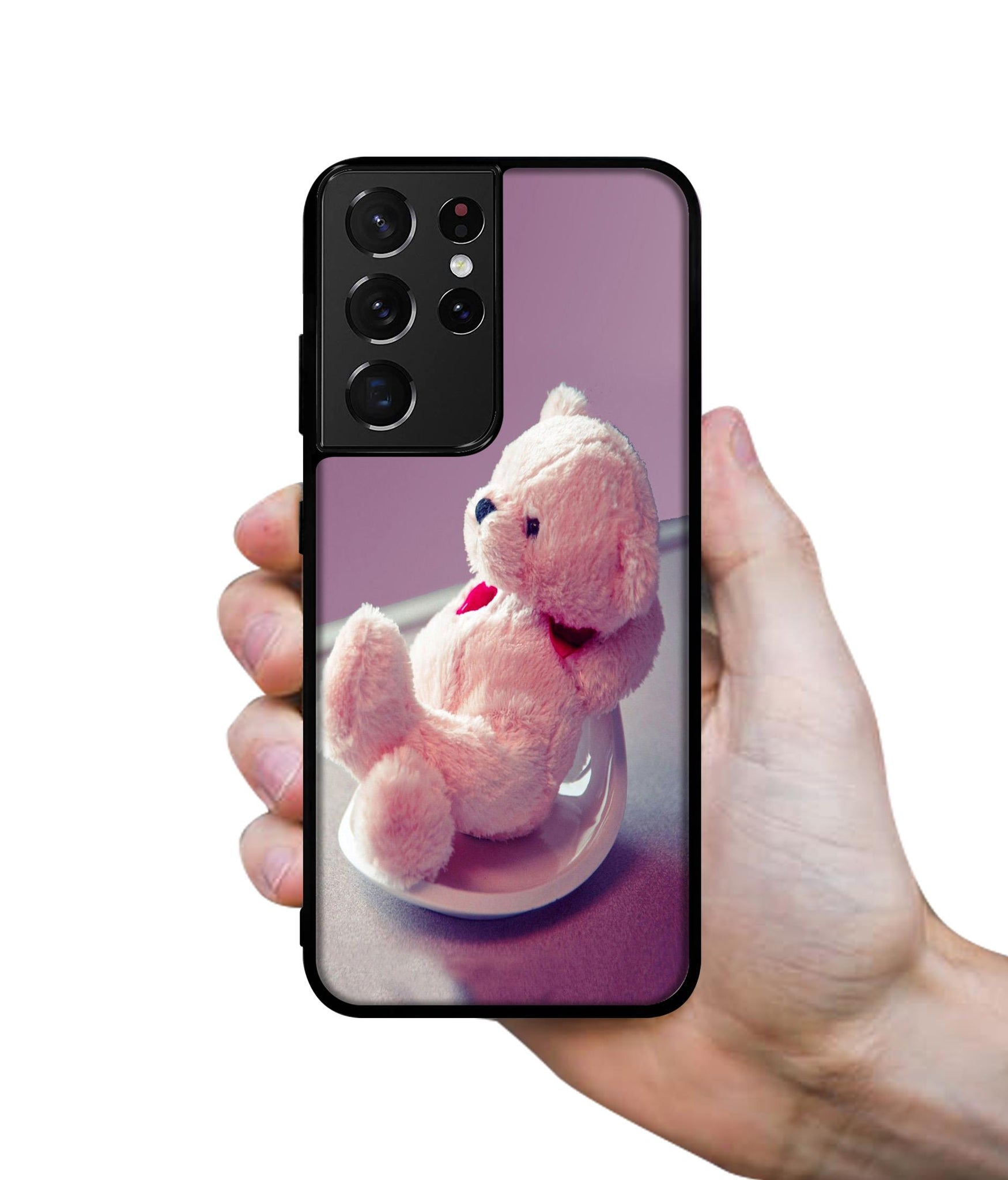 Cute Teddy Bear Designer 2D Printed Back Case Cover for Samsung Galaxy S21 Ultra 5G