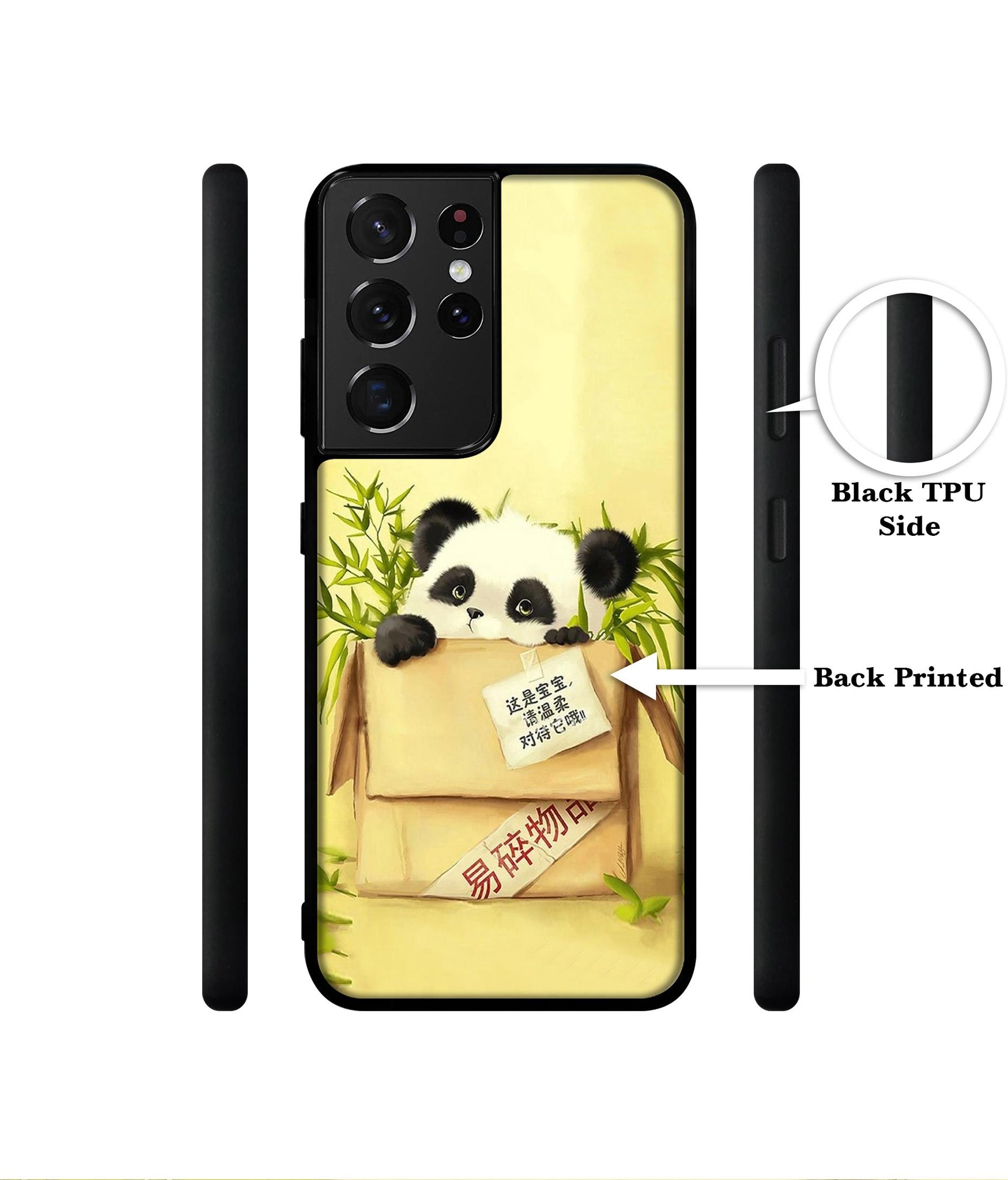 Panda In Box Designer 2D Printed Back Case Cover for Samsung Galaxy S21 Ultra 5G
