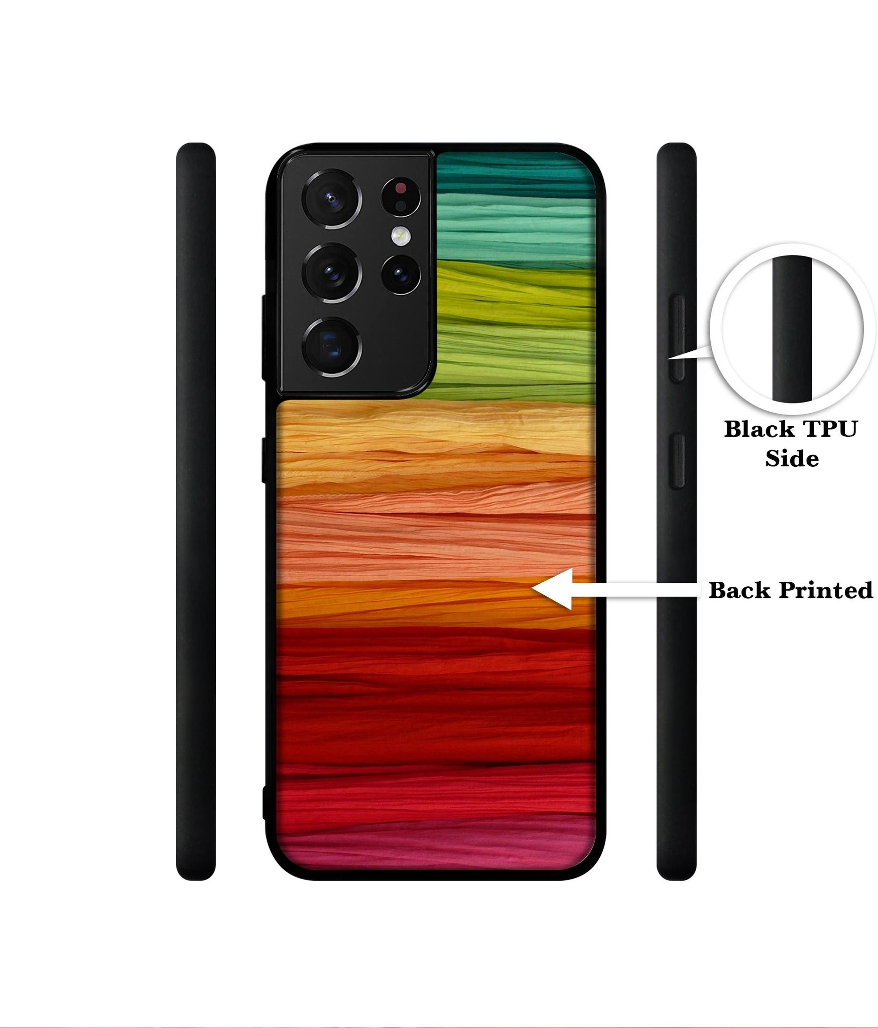 Colorful Thread Designer 2D Printed Back Case Cover for Samsung Galaxy S21 Ultra 5G