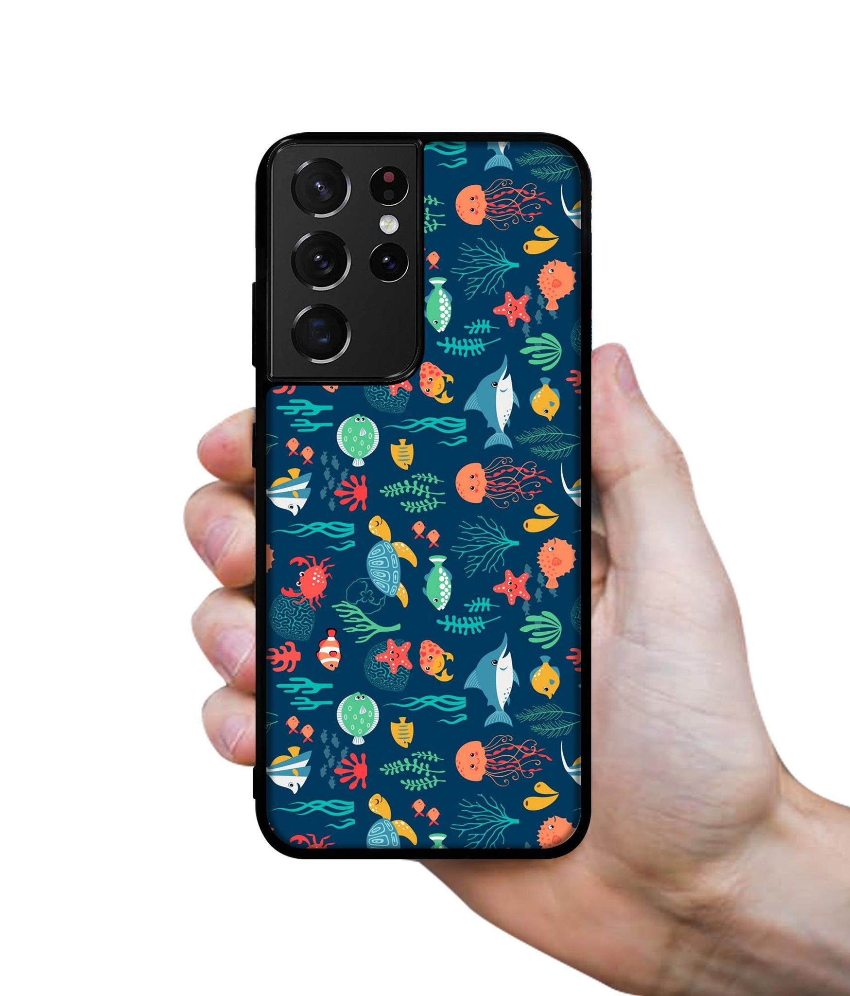 Aquarium Texture Designer 2D Printed Back Case Cover for Samsung Galaxy S21 Ultra 5G