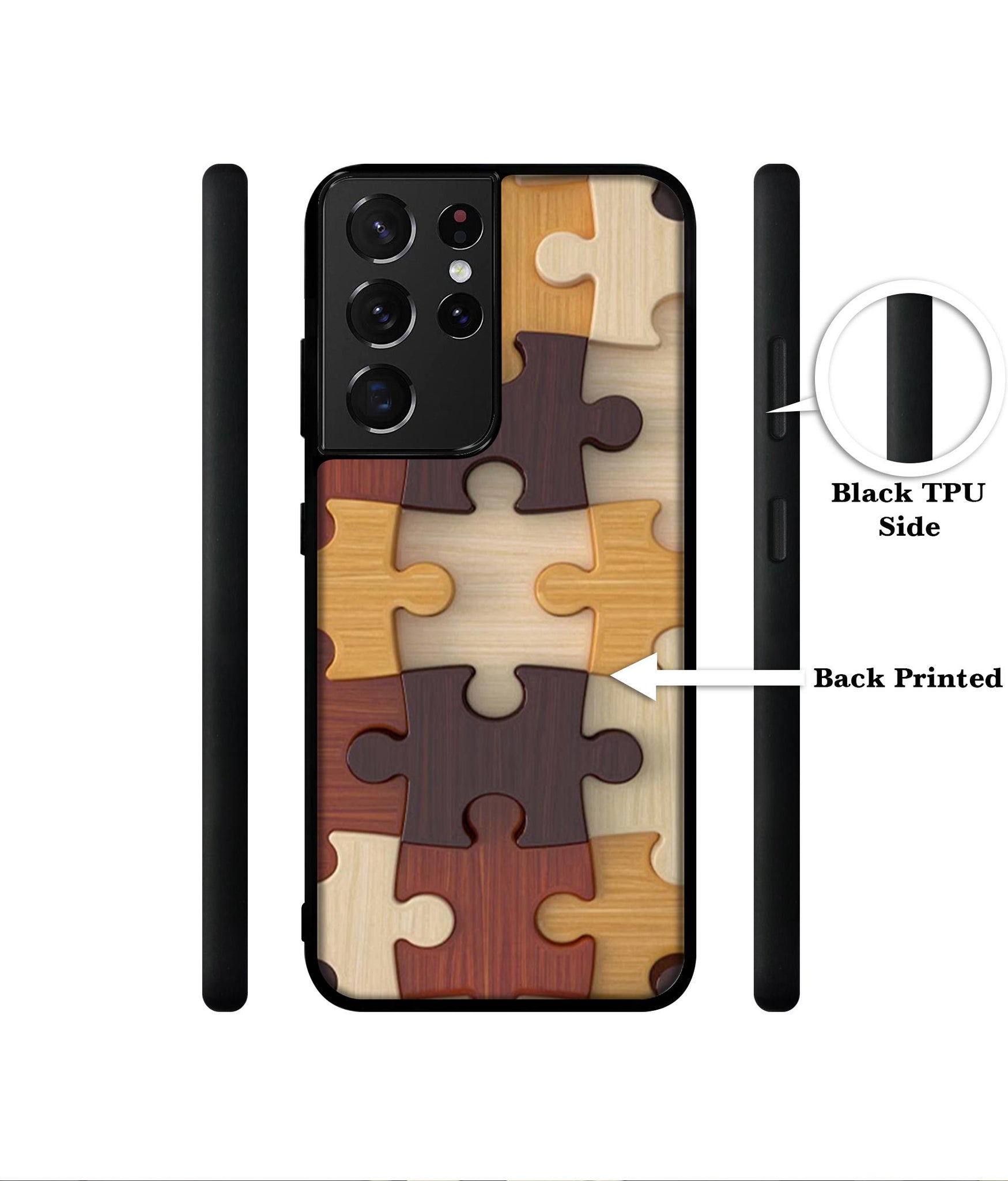 Puzzle Pattern Designer 2D Printed Back Case Cover for Samsung Galaxy S21 Ultra 5G