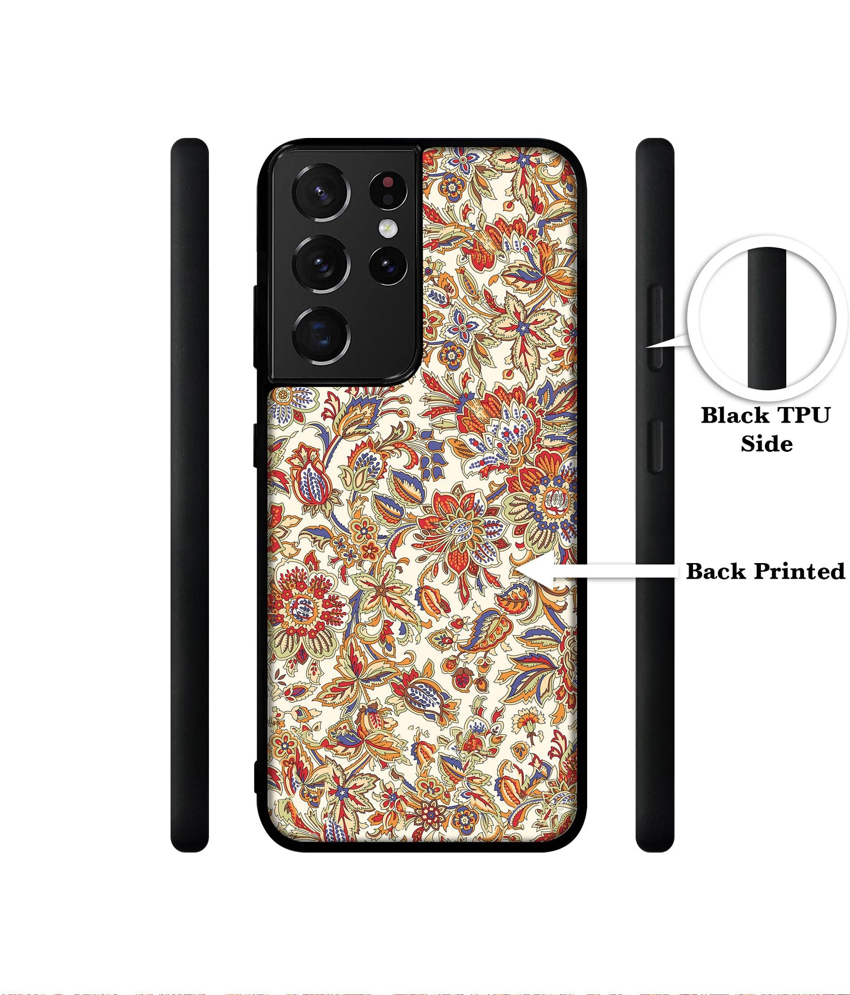 Floral Designer 2D Printed Back Case Cover for Samsung Galaxy S21 Ultra 5G