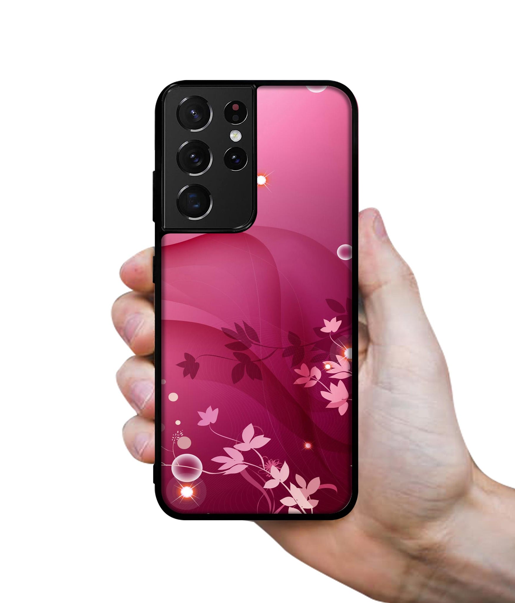 Pink Abstract Designer 2D Printed Back Case Cover for Samsung Galaxy S21 Ultra 5G