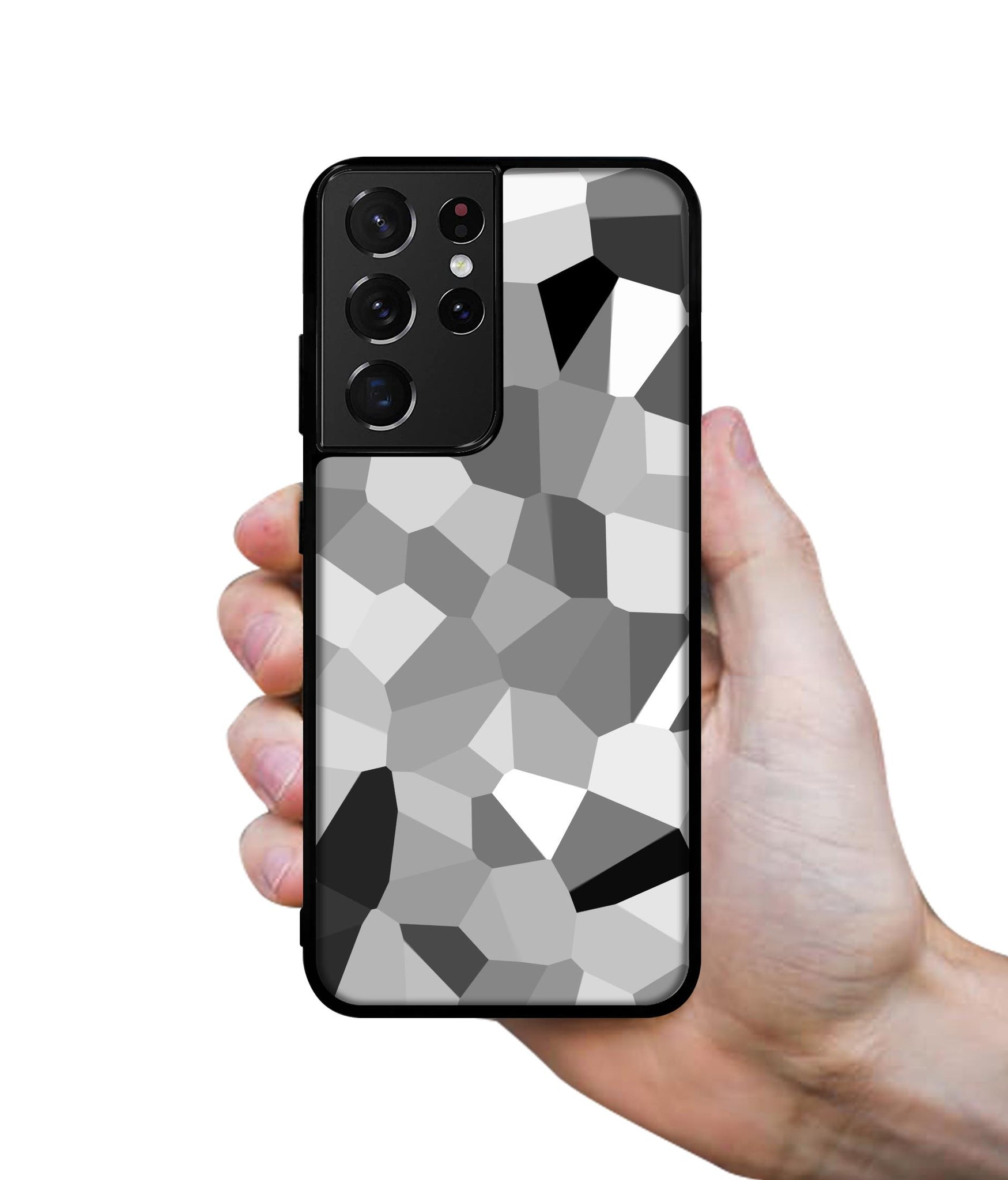 Black & White Mathematical Shape Designer 2D Printed Back Case Cover for Samsung Galaxy S21 Ultra 5G