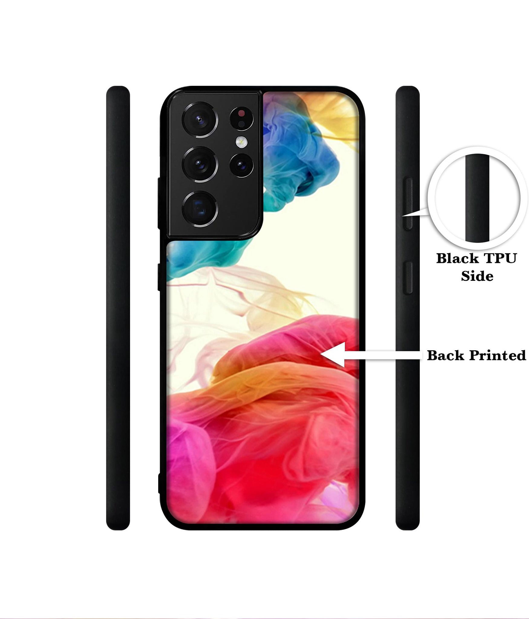 Colored Smoke Designer 2D Printed Back Case Cover for Samsung Galaxy S21 Ultra 5G