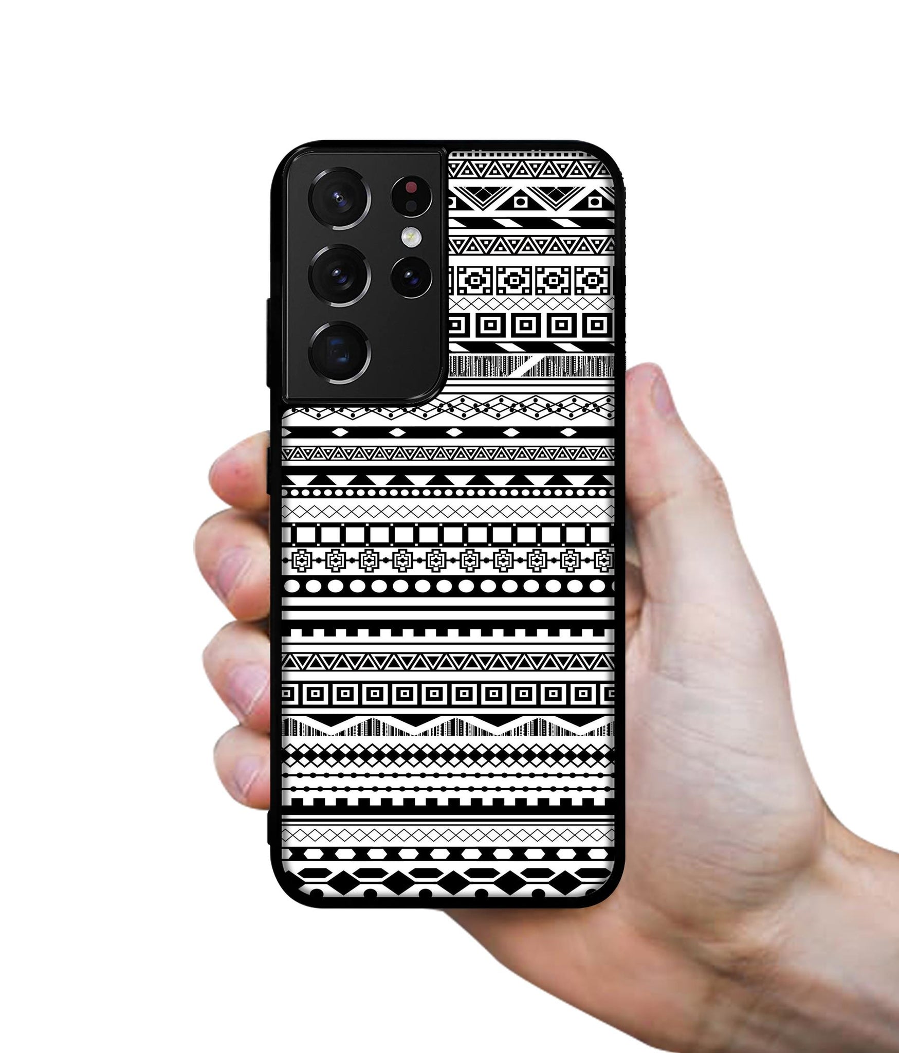 Black & White Patterns Designer 2D Printed Back Case Cover for Samsung Galaxy S21 Ultra 5G