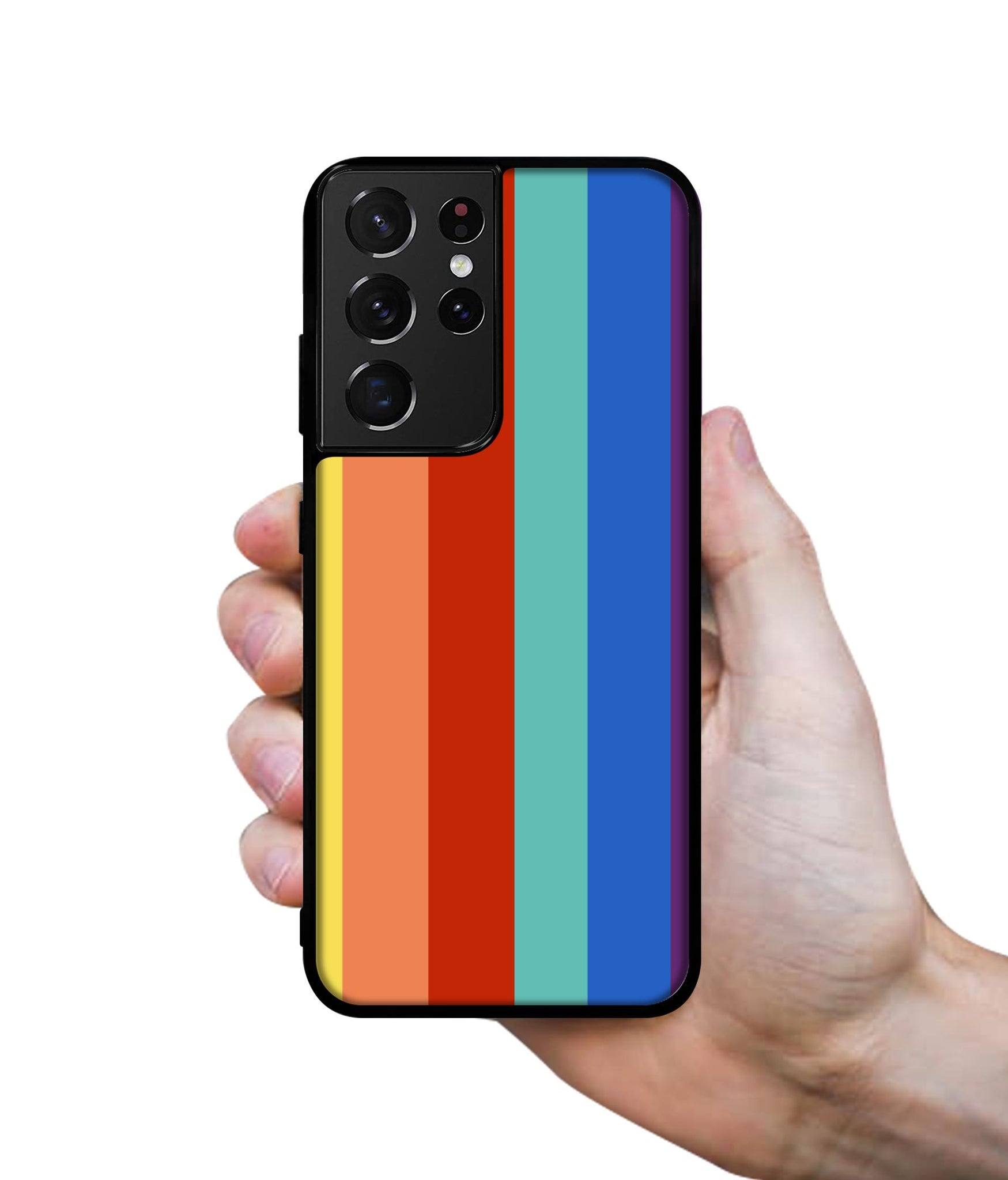 Rainbow Colors Designer 2D Printed Back Case Cover for Samsung Galaxy S21 Ultra 5G