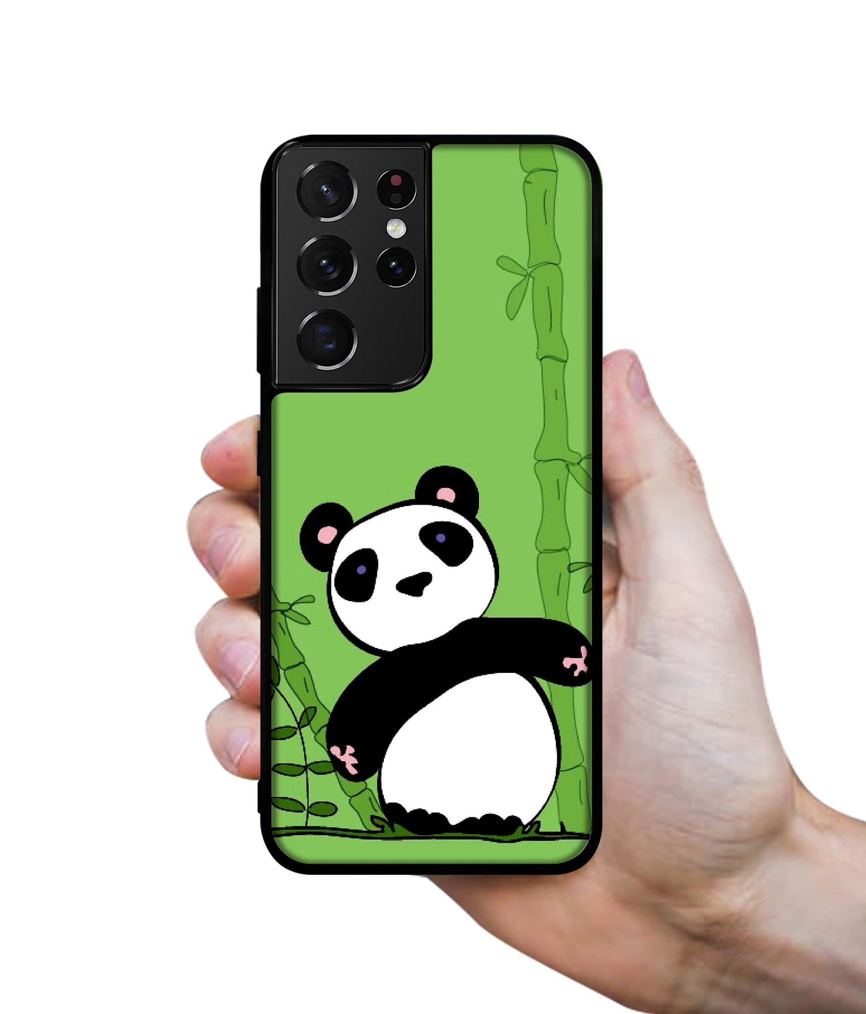 Panda with Bamboo Designer 2D Printed Back Case Cover for Samsung Galaxy S21 Ultra 5G