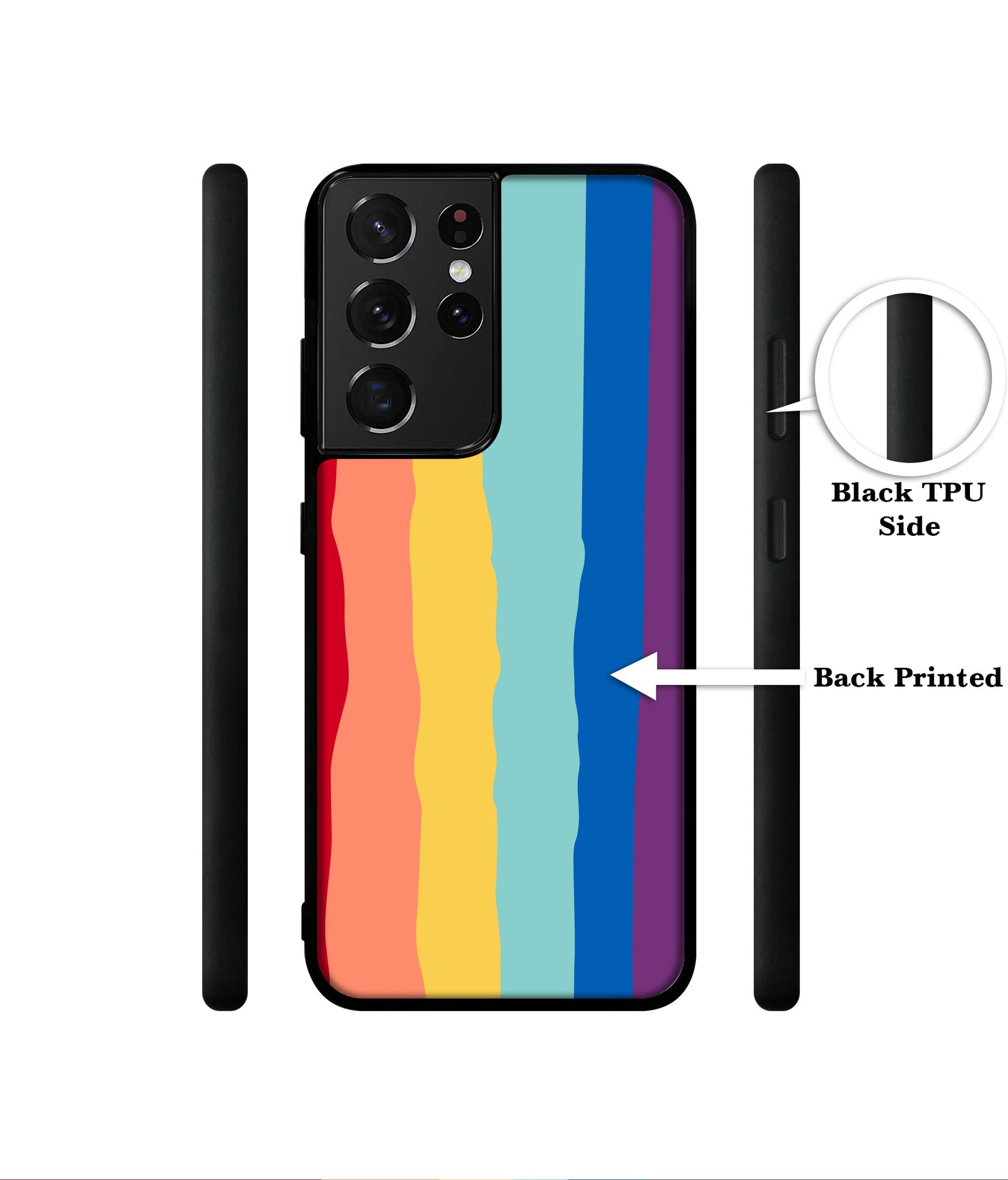 Rainbow Designer 2D Printed Back Case Cover for Samsung Galaxy S21 Ultra 5G