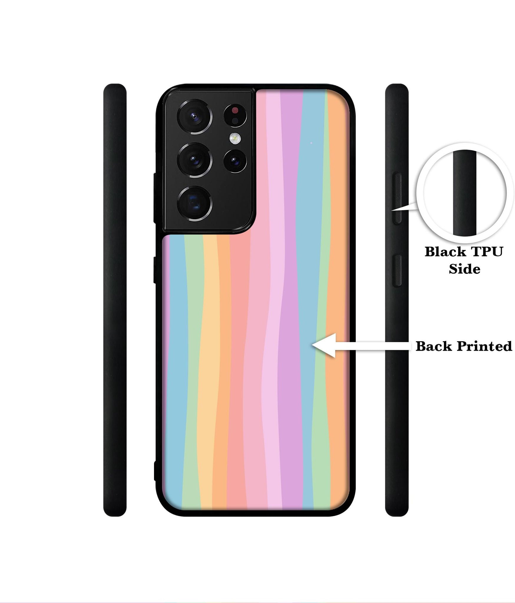 Cool Rainbow Designer 2D Printed Back Case Cover for Samsung Galaxy S21 Ultra 5G