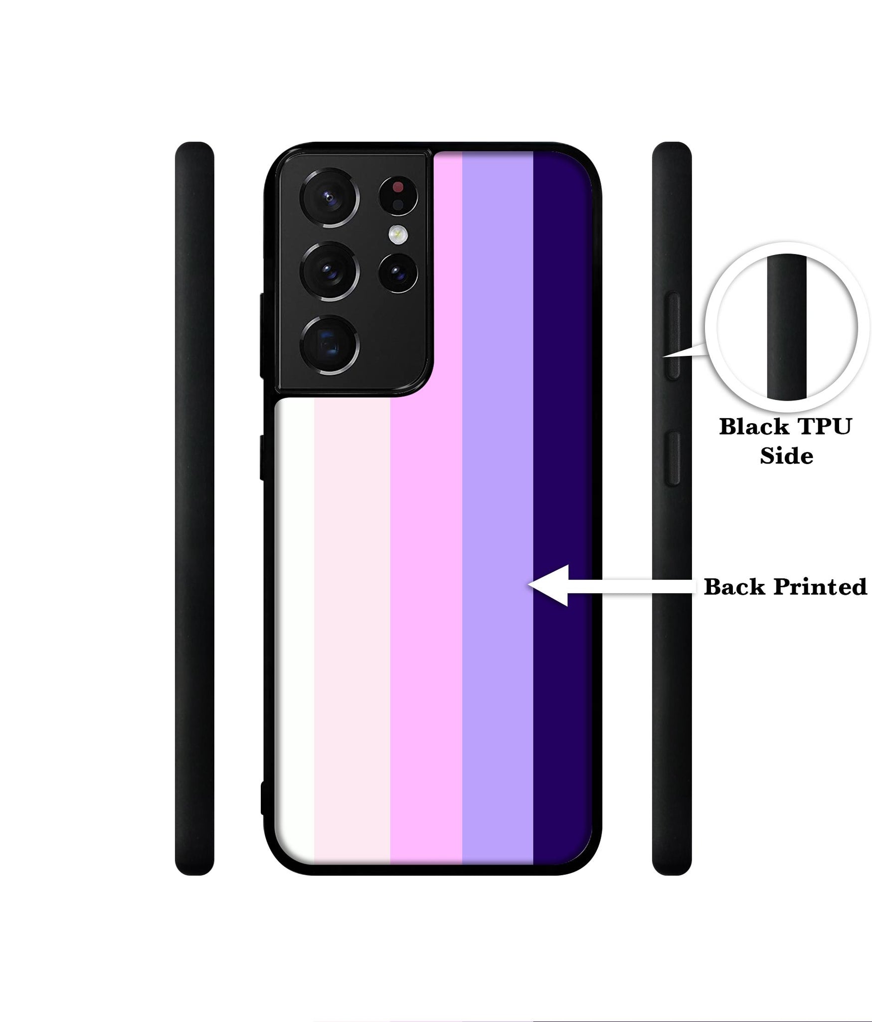 Pink and Purple Lines Designer 2D Printed Back Case Cover for Samsung Galaxy S21 Ultra 5G