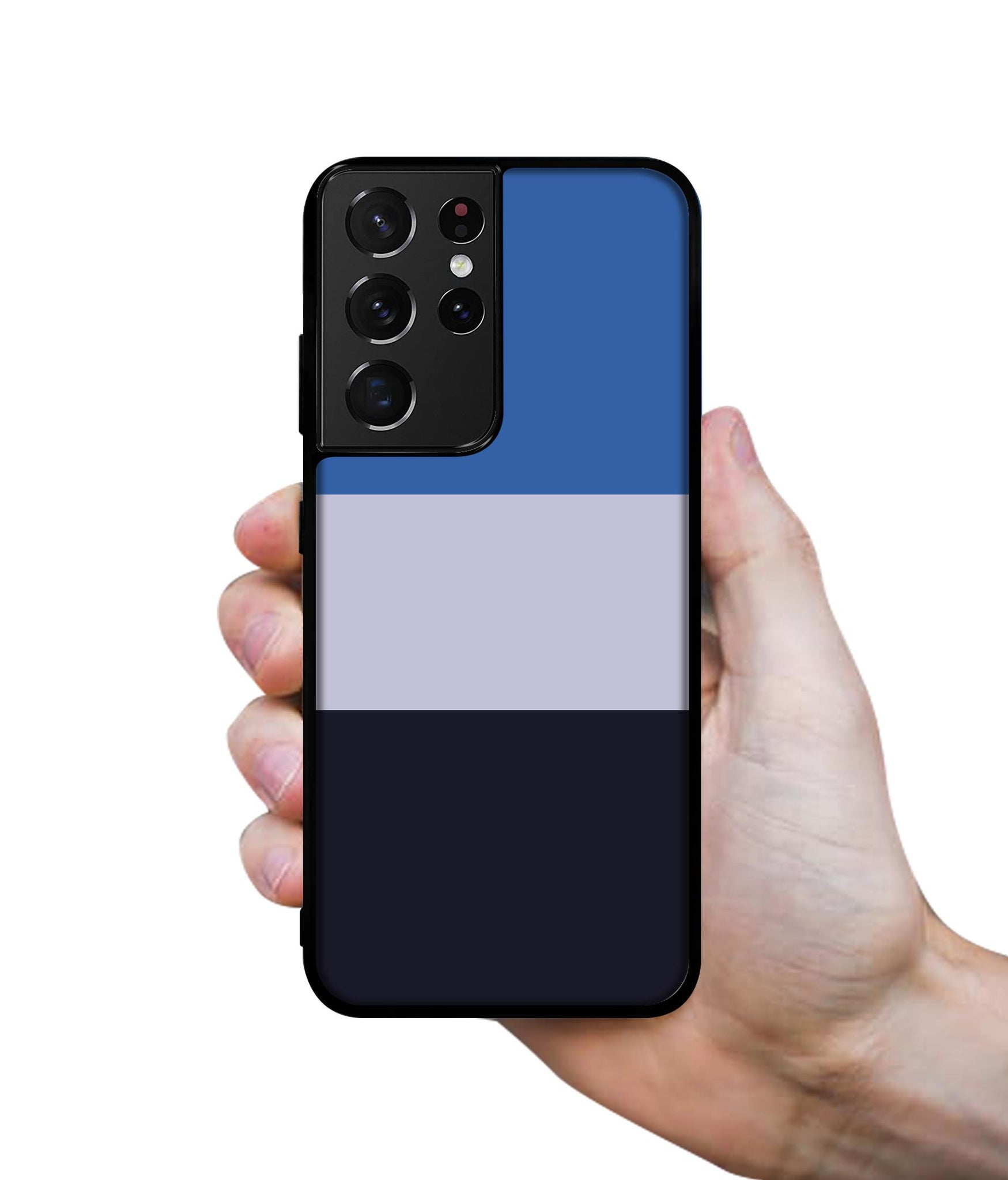 Three Color Stripes Designer 2D Printed Back Case Cover for Samsung Galaxy S21 Ultra 5G