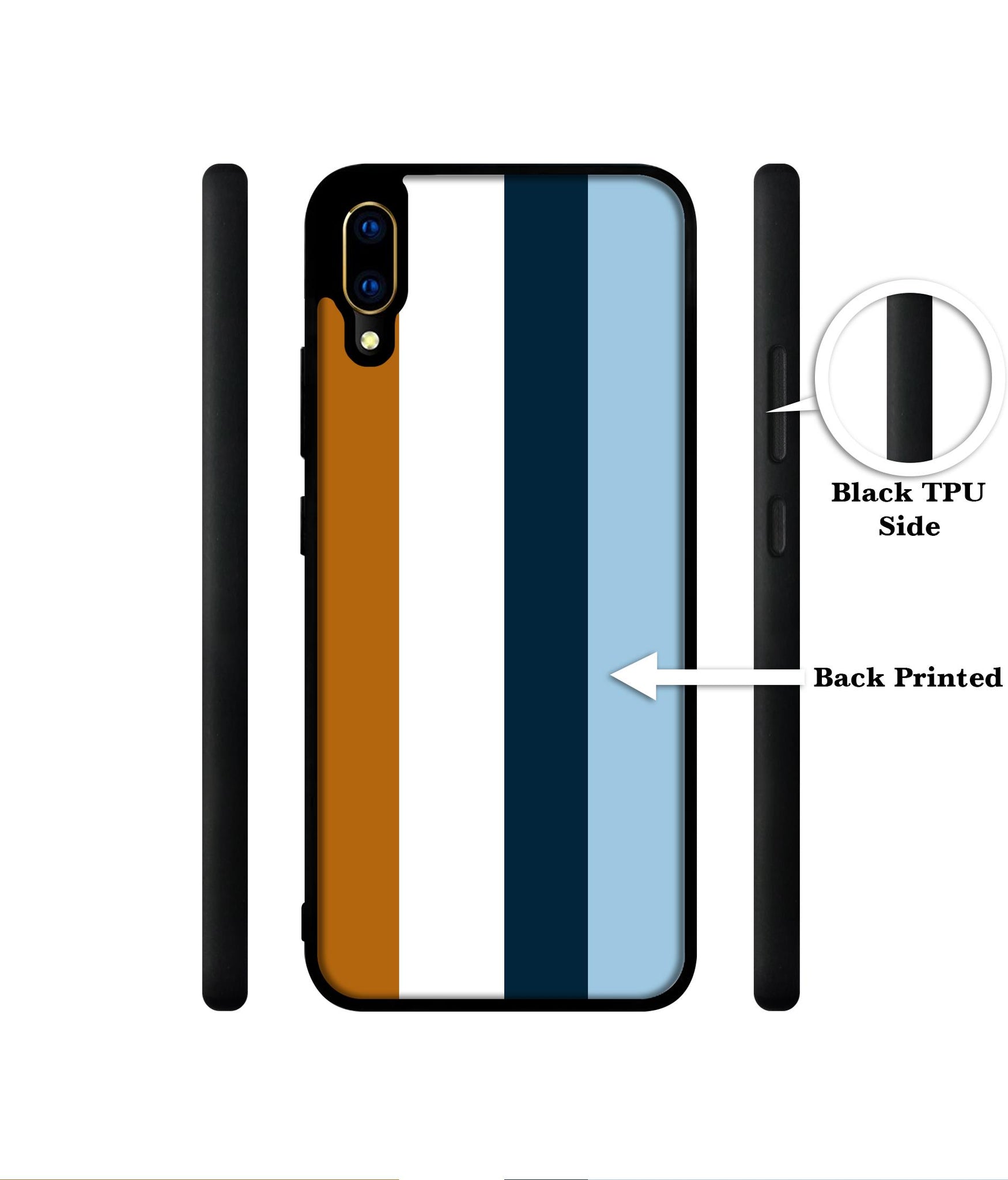 Color Stripes Designer 2D Printed Back Case Cover for Vivo V11 Pro 4G