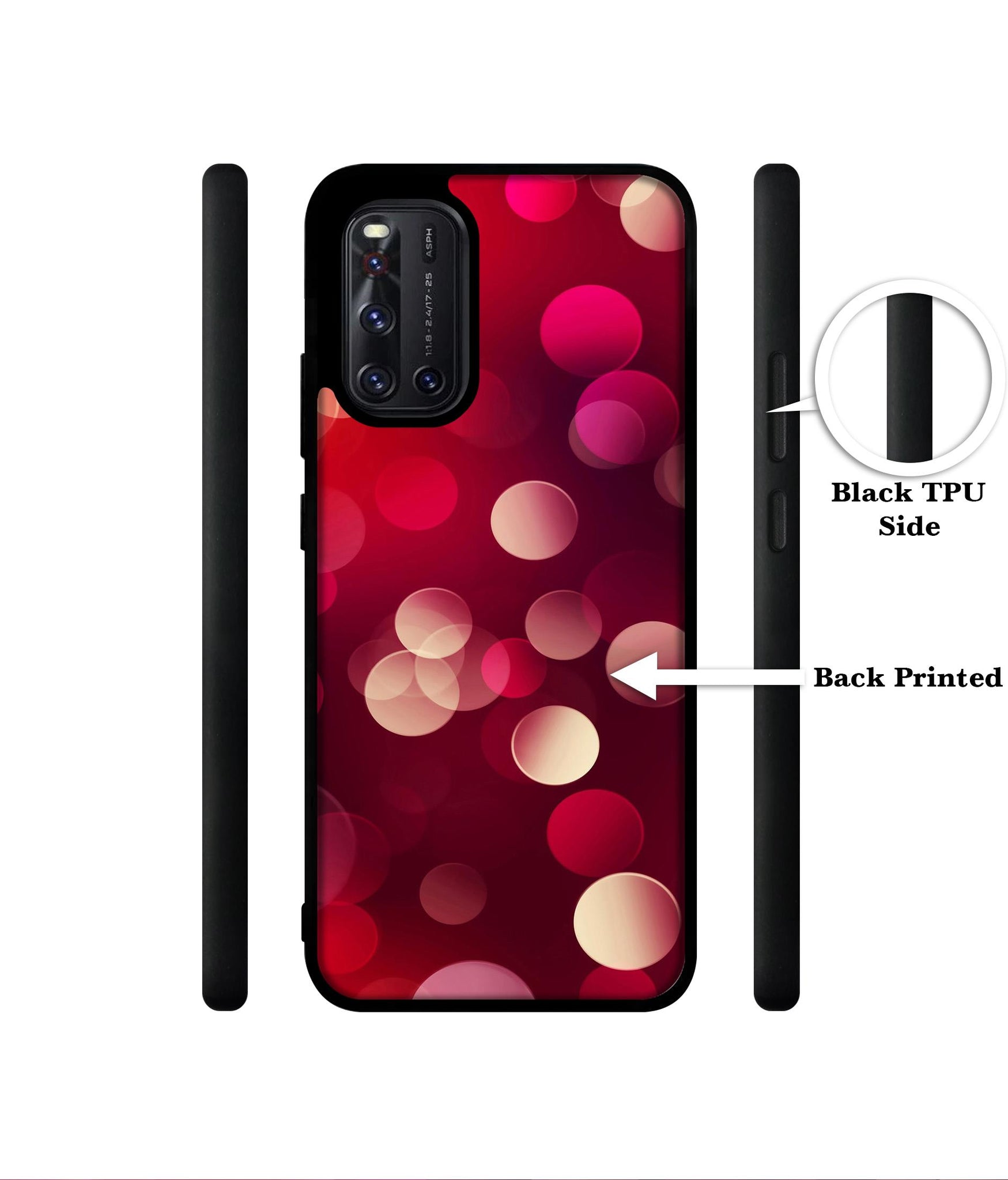 3D Circles Designer 2D Printed Back Case Cover for Vivo V19 4G