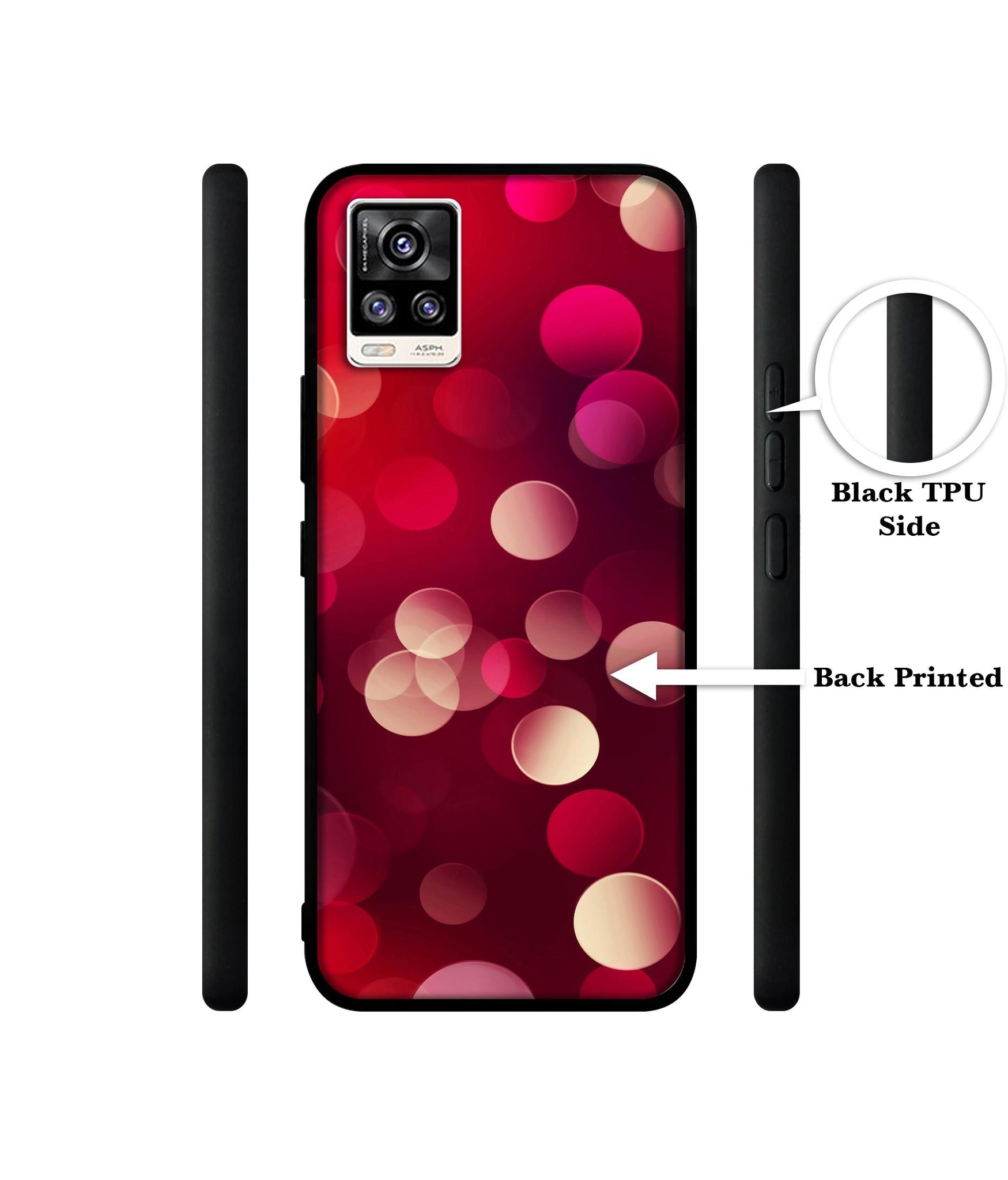 3D Circles Designer 2D Printed Back Case Cover for Vivo V20 4G / V21e 4G / Y73 4G