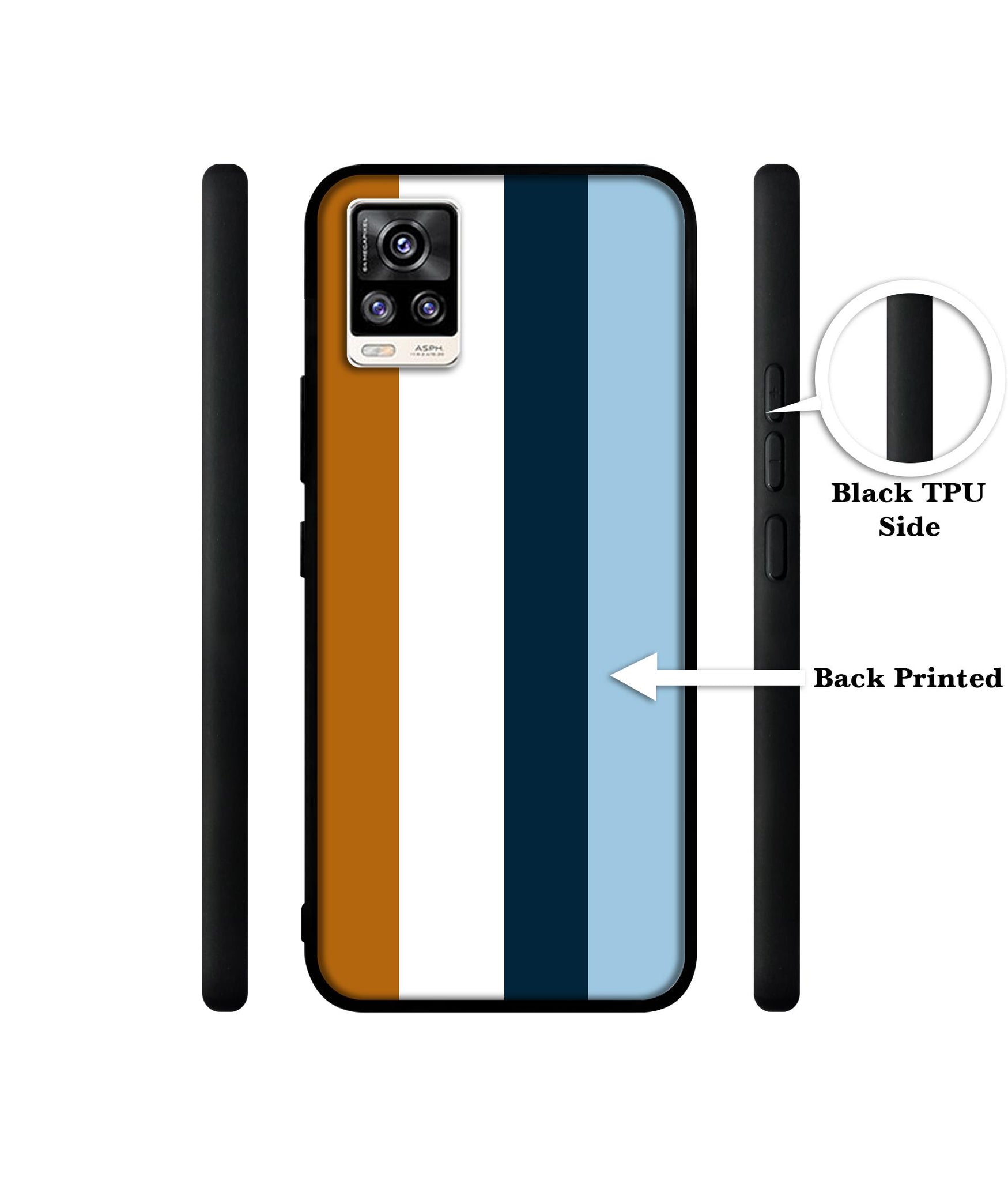 Color Stripes Designer 2D Printed Back Case Cover for Vivo V20 4G / V21e 4G / Y73 4G