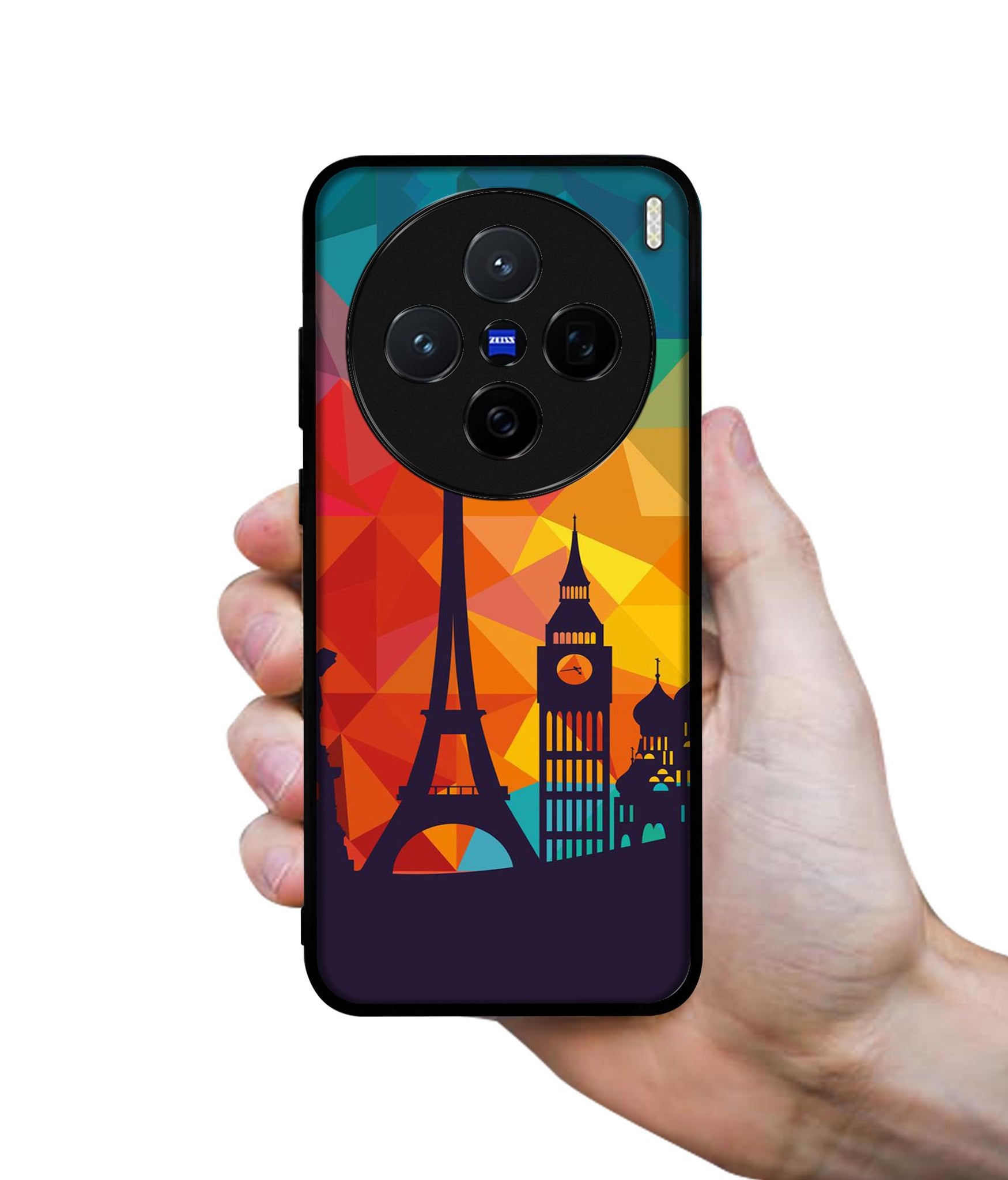 Colored Paris Designer 2D Printed Back Case Cover for Vivo X200 5G