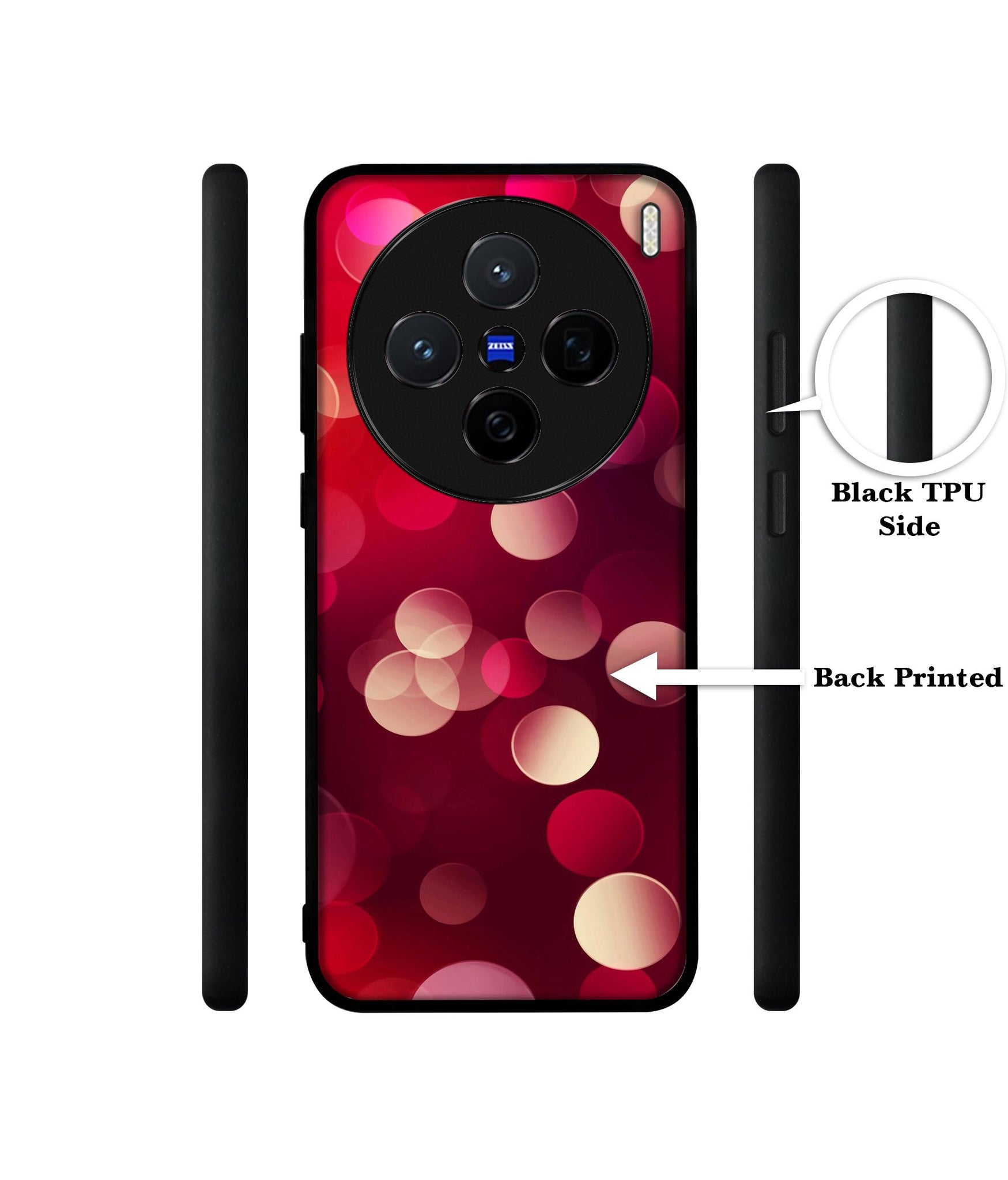 3D Circles Designer 2D Printed Back Case Cover for Vivo X200 5G