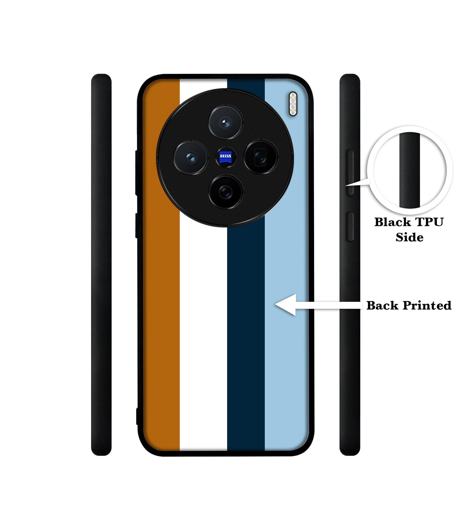 Color Stripes Designer 2D Printed Back Case Cover for Vivo X200 5G