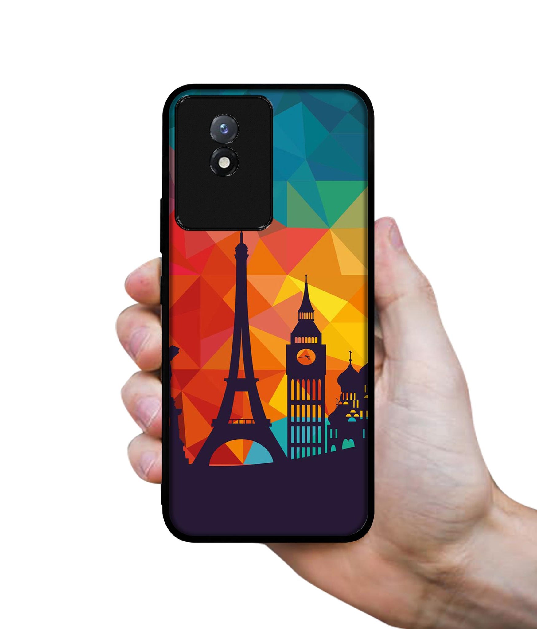 Colored Paris Designer 2D Printed Back Case Cover for Vivo Y02 4G / Y02T 4G / Y02A 4G