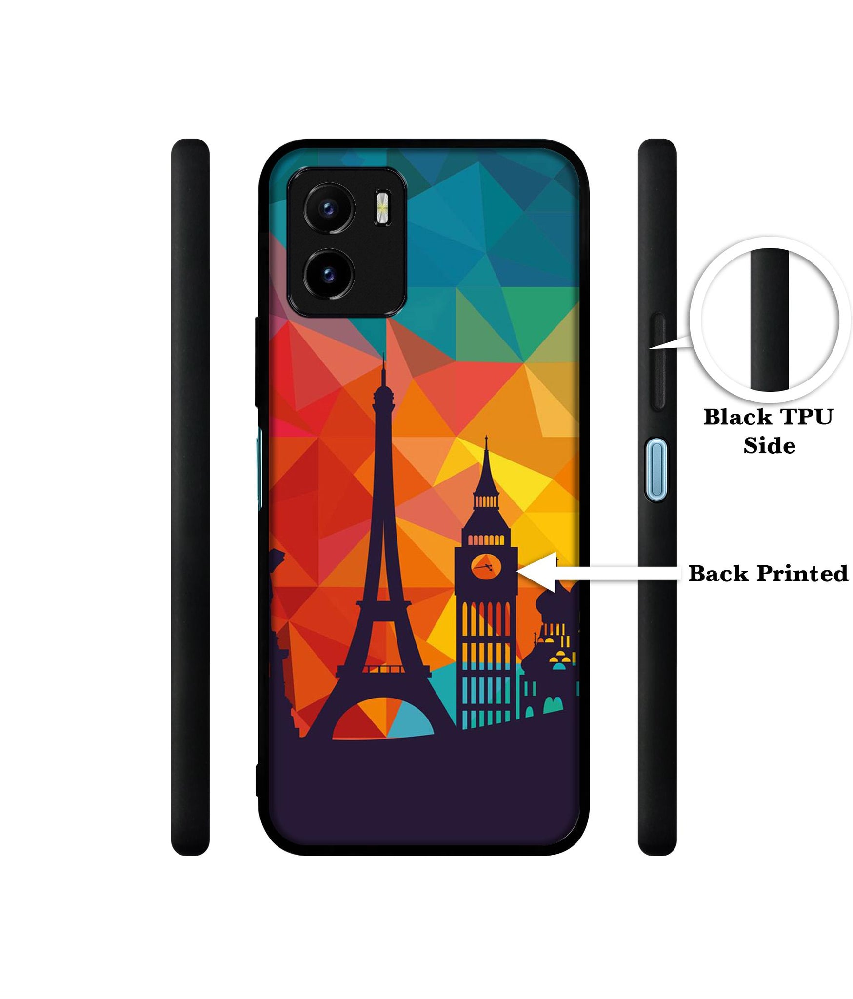 Colored Paris Designer 2D Printed Back Case Cover for Vivo Y15s (2021) 4G / Y01 4G