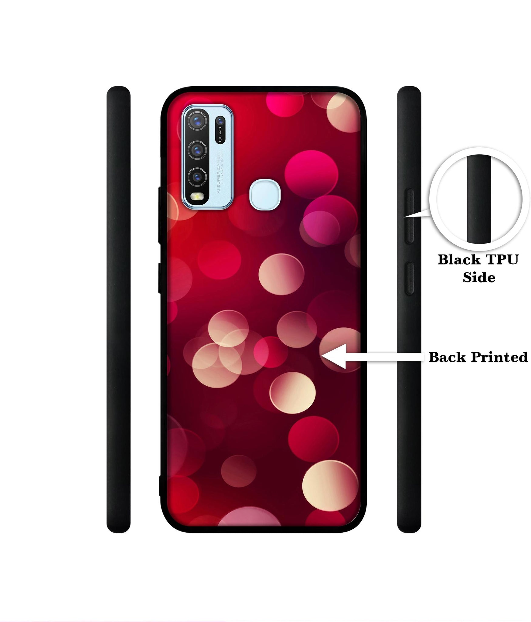 3D Circles Designer 2D Printed Back Case Cover for Vivo Y30 4G / Y50 4G