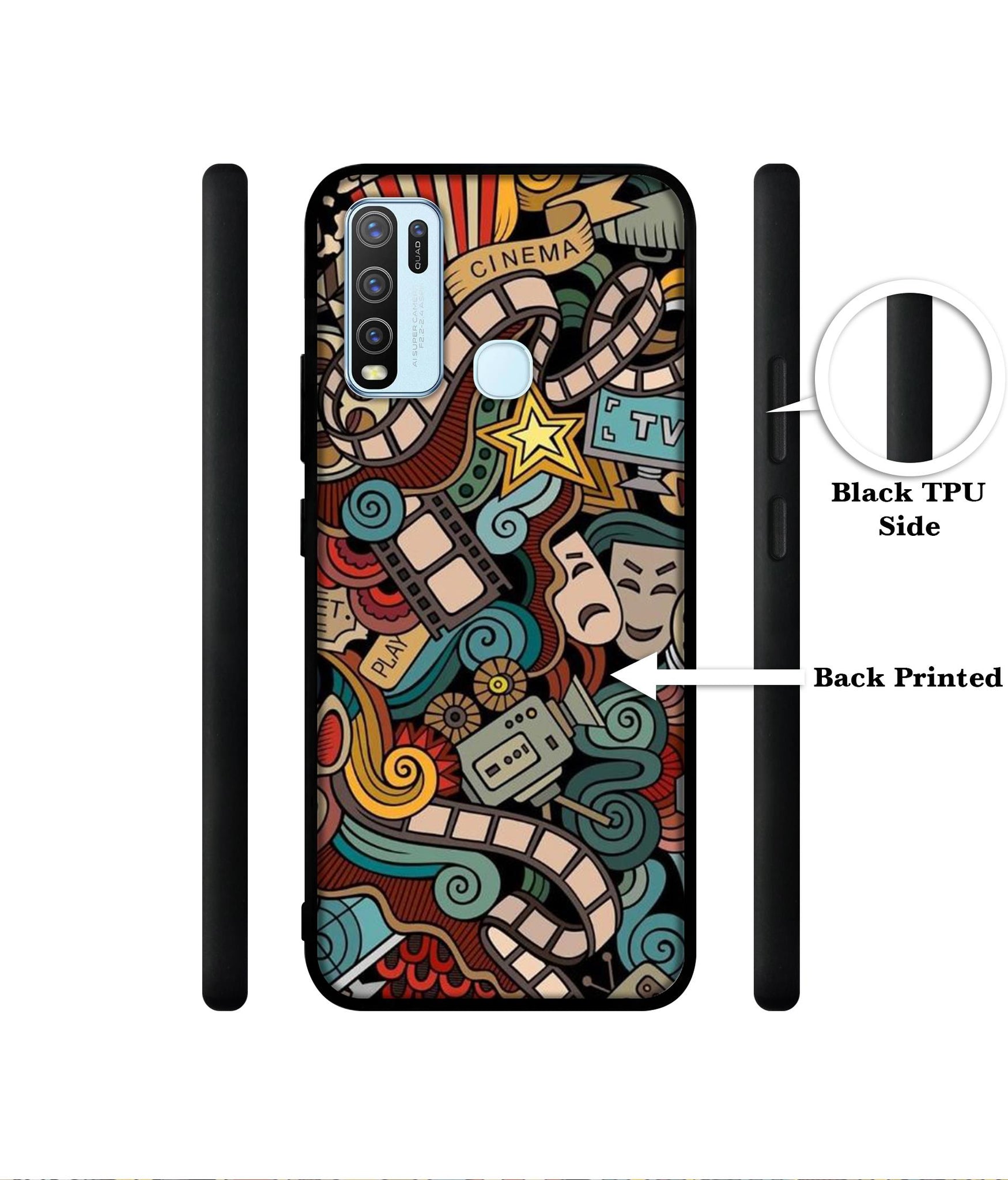 Movies Designer 2D Printed Back Case Cover for Vivo Y30 4G / Y50 4G