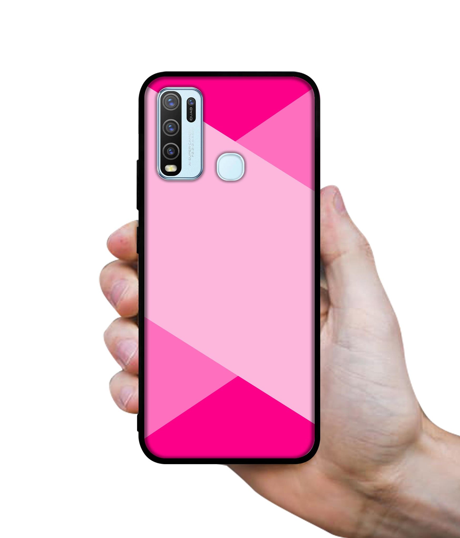 Pink Cross Vector Designer 2D Printed Back Case Cover for Vivo Y30 4G / Y50 4G