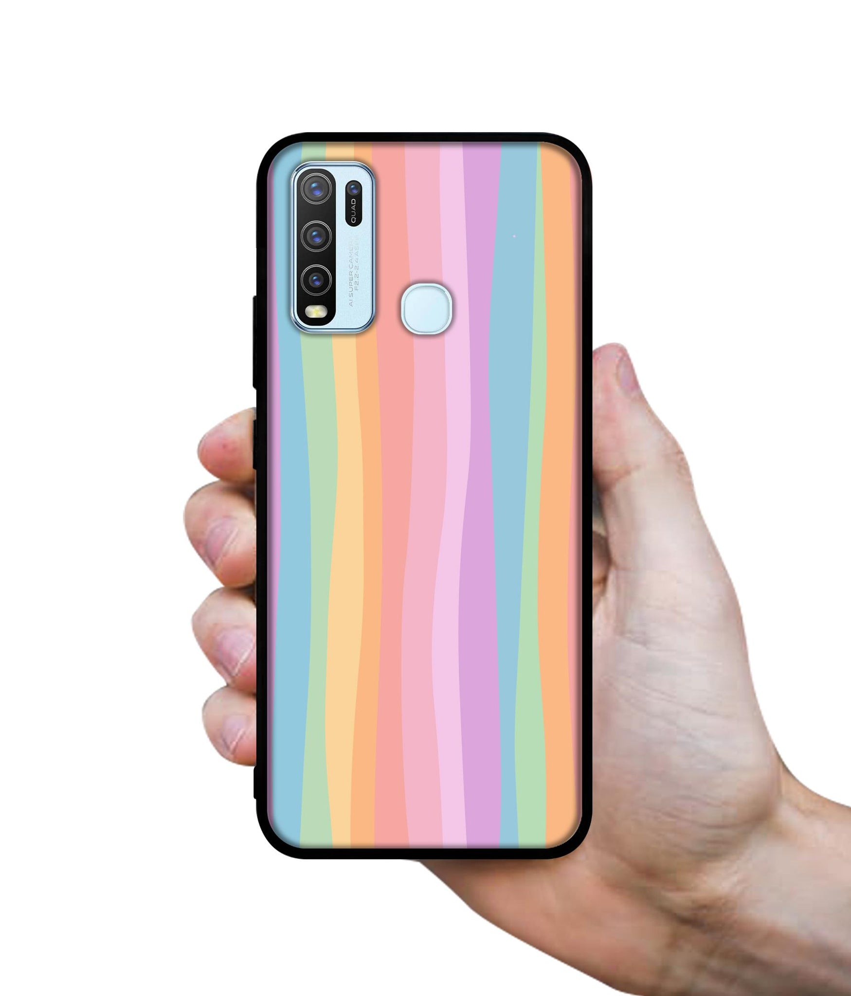 Cool Rainbow Designer 2D Printed Back Case Cover for Vivo Y30 4G / Y50 4G