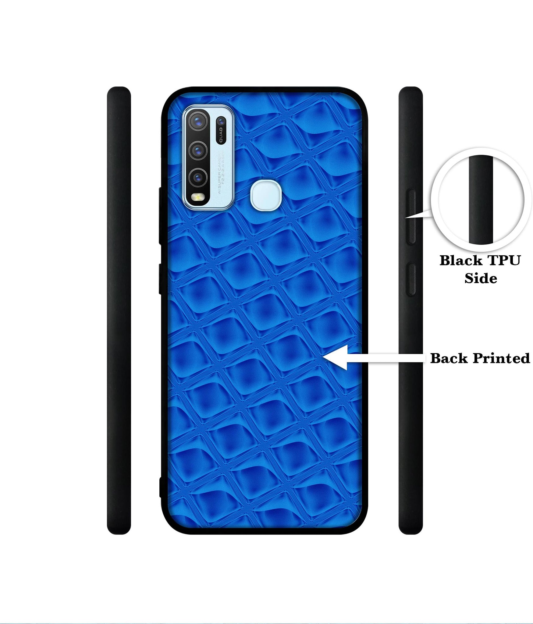 Blue Diamond Designer 2D Printed Back Case Cover for Vivo Y30 4G / Y50 4G