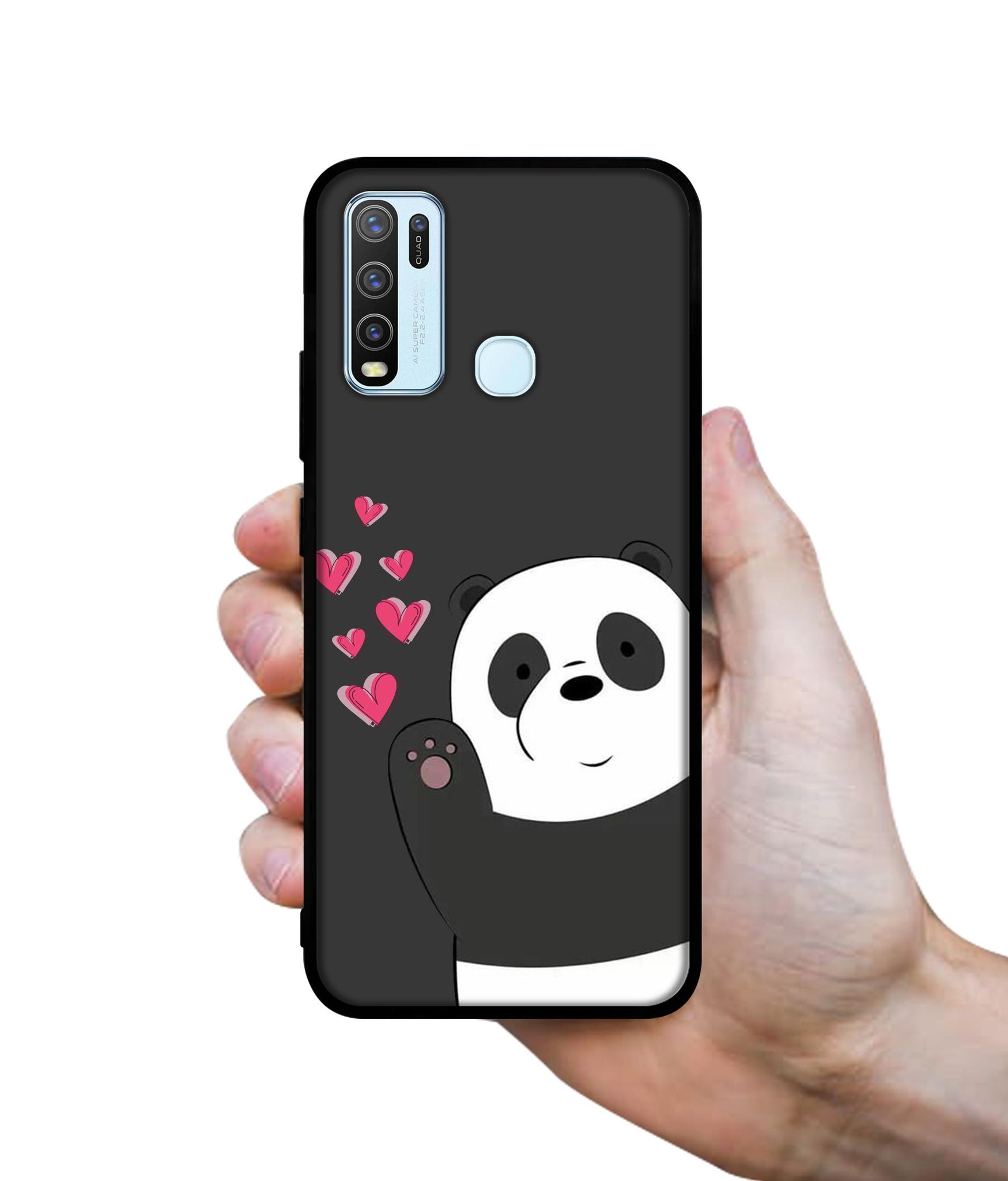 Love Panda Designer 2D Printed Back Case Cover for Vivo Y30 4G / Y50 4G
