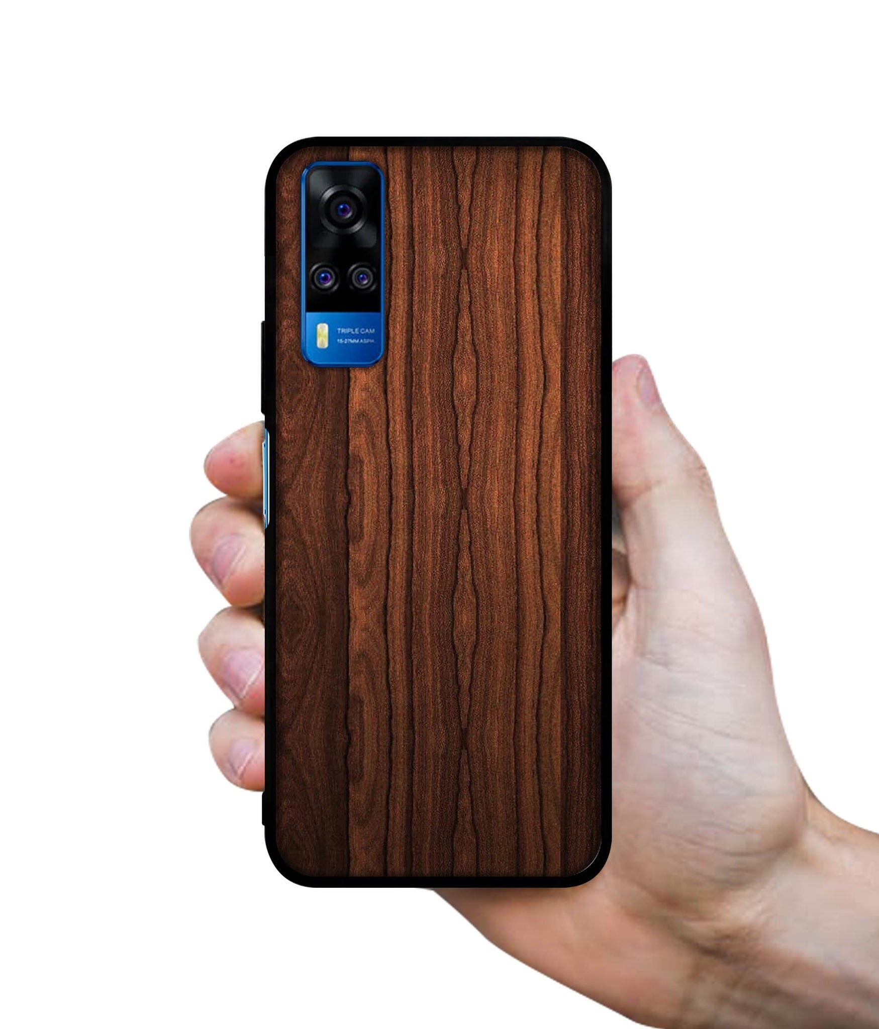 Brown Wooden Texture Designer 2D Printed Back Case Cover for Vivo Y51 (2020) 4G / Y51A 4G / Y31 4G / Y53s 4G